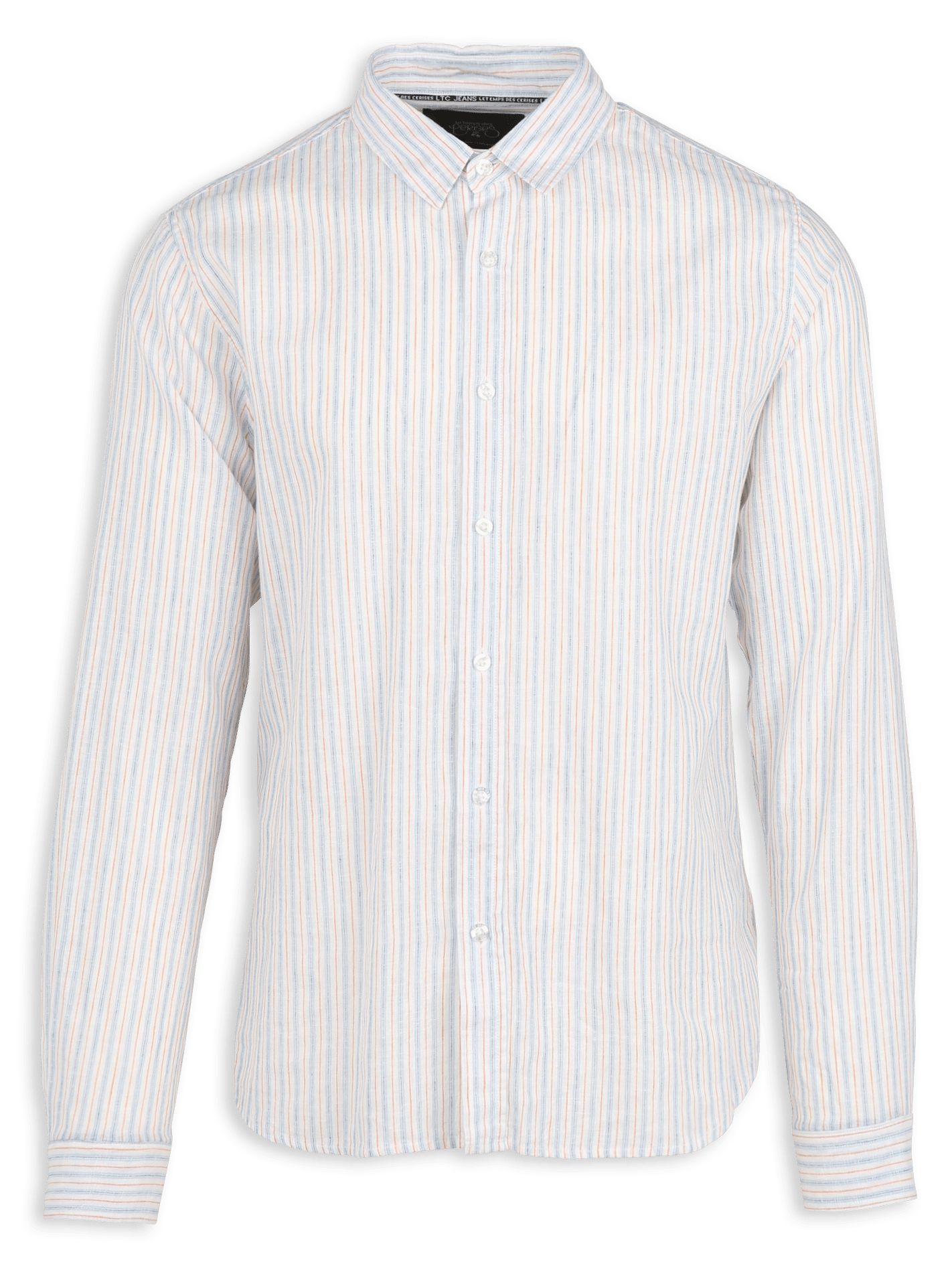 Chemise droite col classique en lin et coton mélangé LE TEMPS DES CERISES Jaune