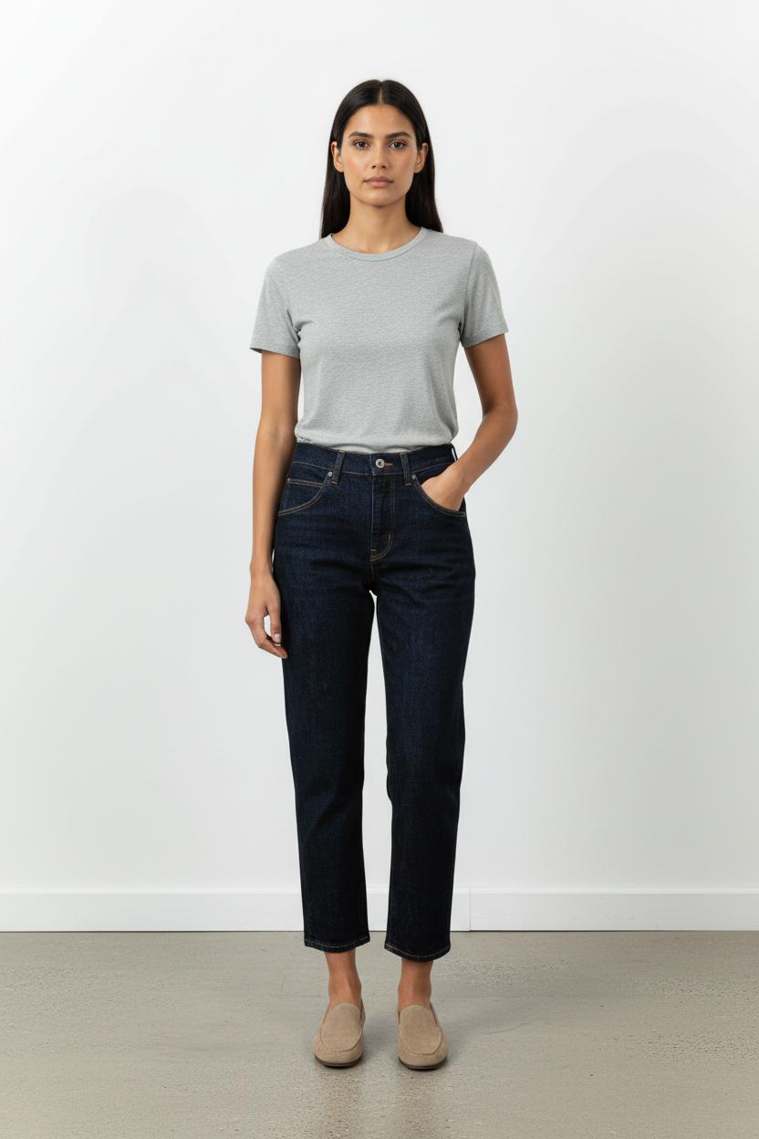 Cropped slim jeans with studs COMPTOIR DES COTONNIERS - Seconde main Blue