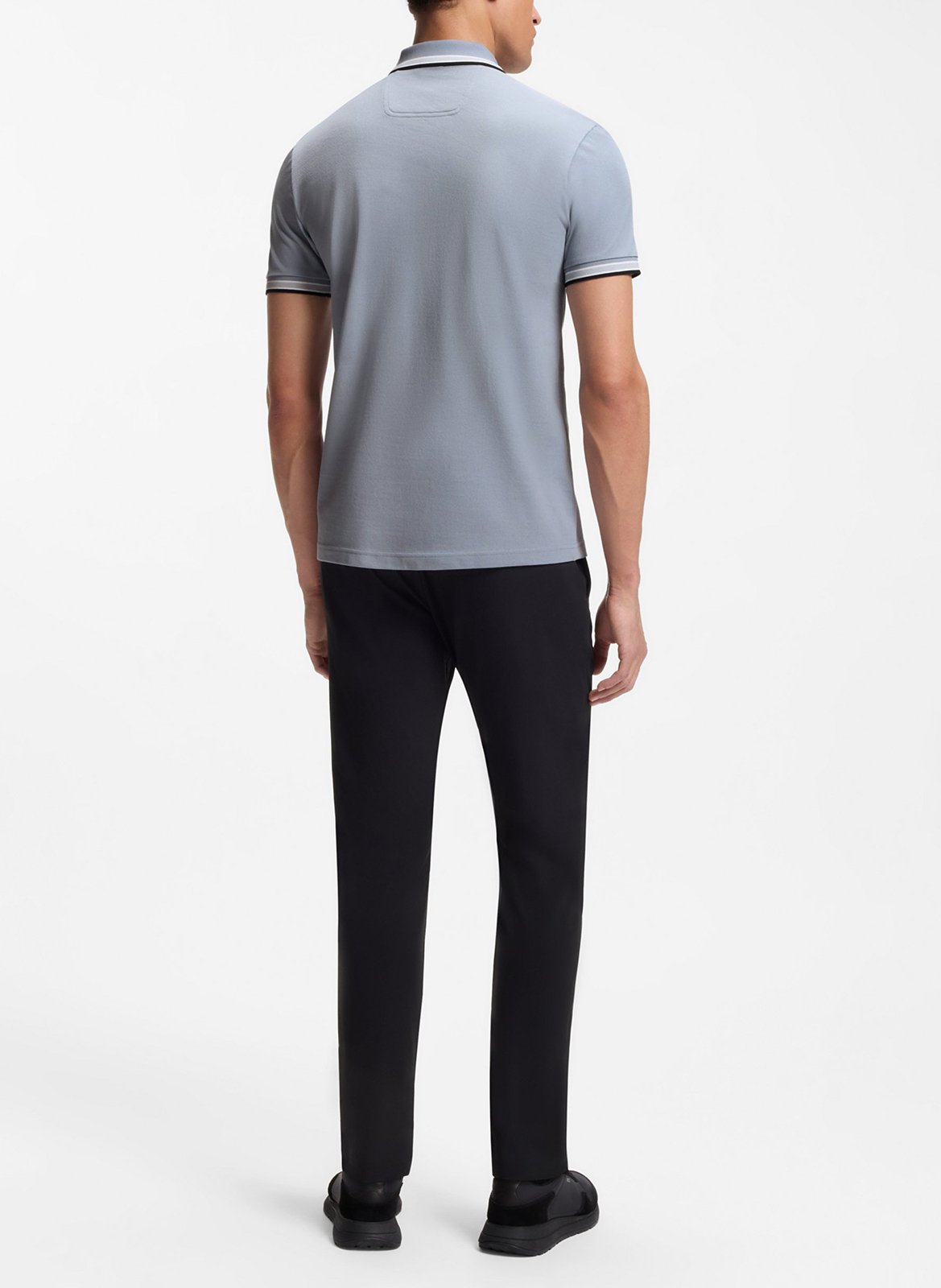 Regular-fit cotton polo shirt Silver