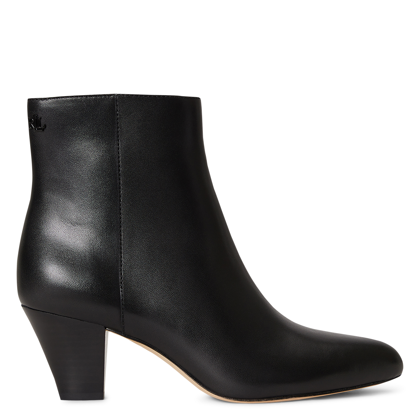 Bottines à talon en cuir LAUREN RALPH LAUREN Noir