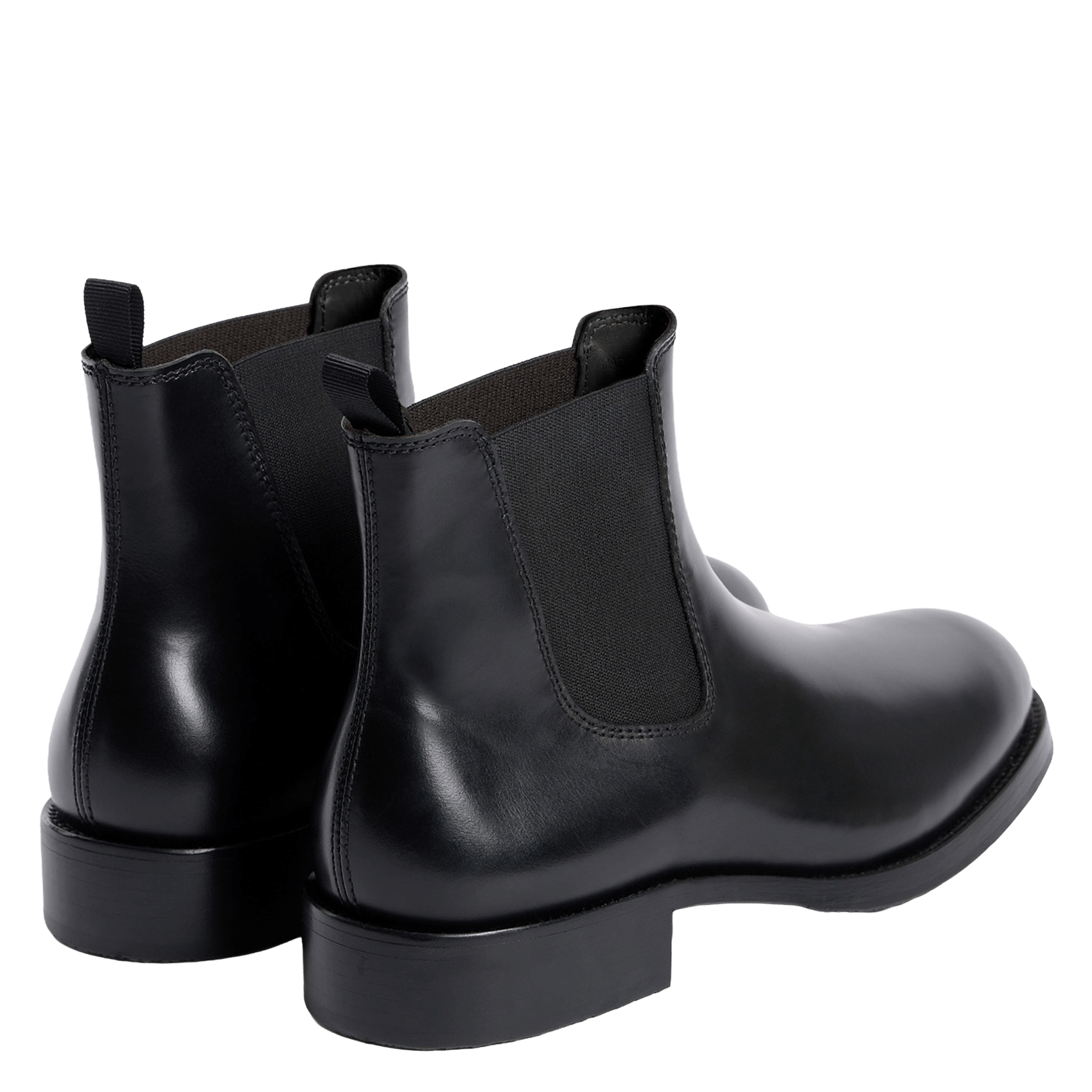 Leather mid-calf boots SANDRO Black