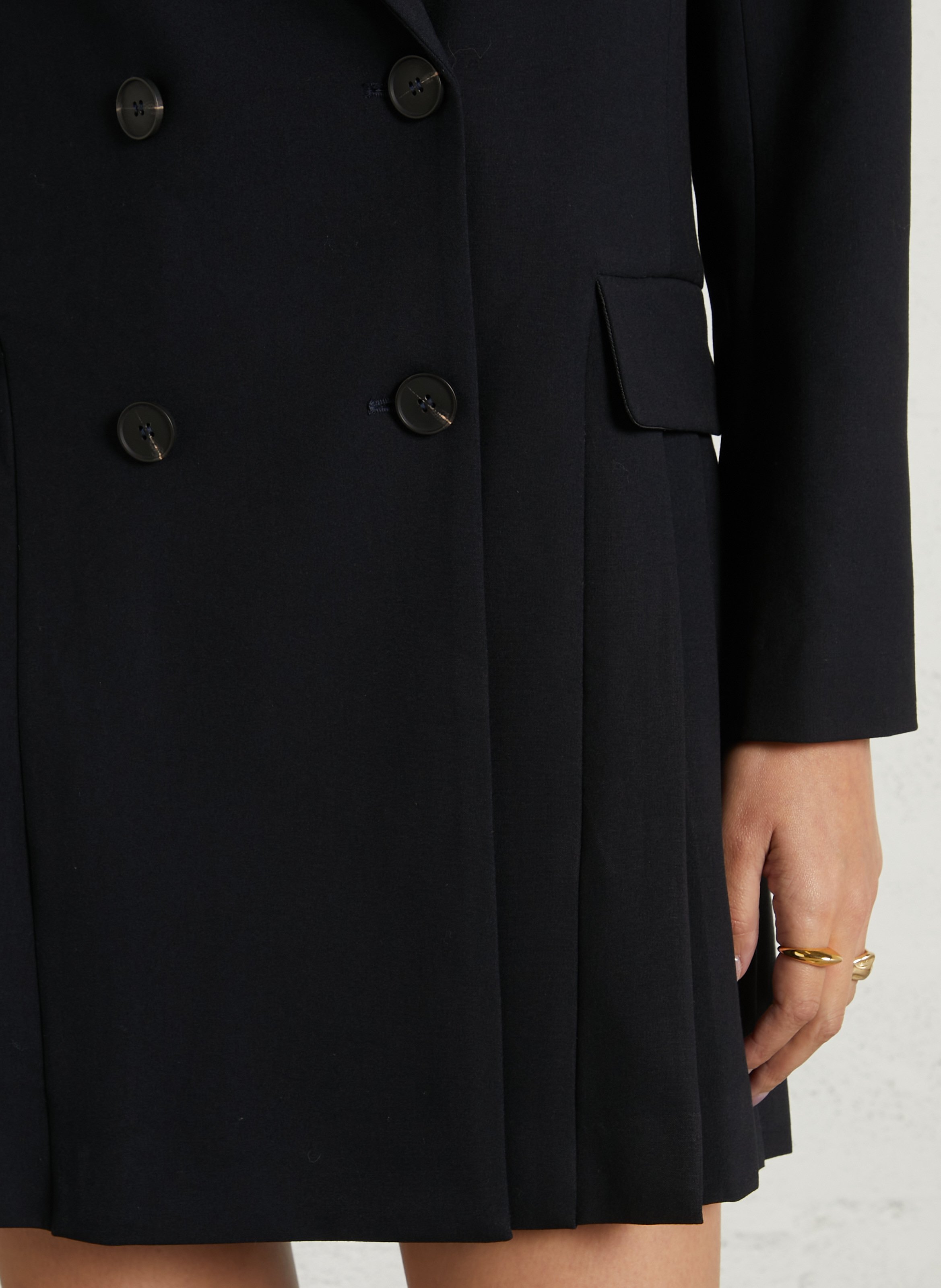 Kurzer ausgestellter Blazer-Kleid SUNCOO Blau