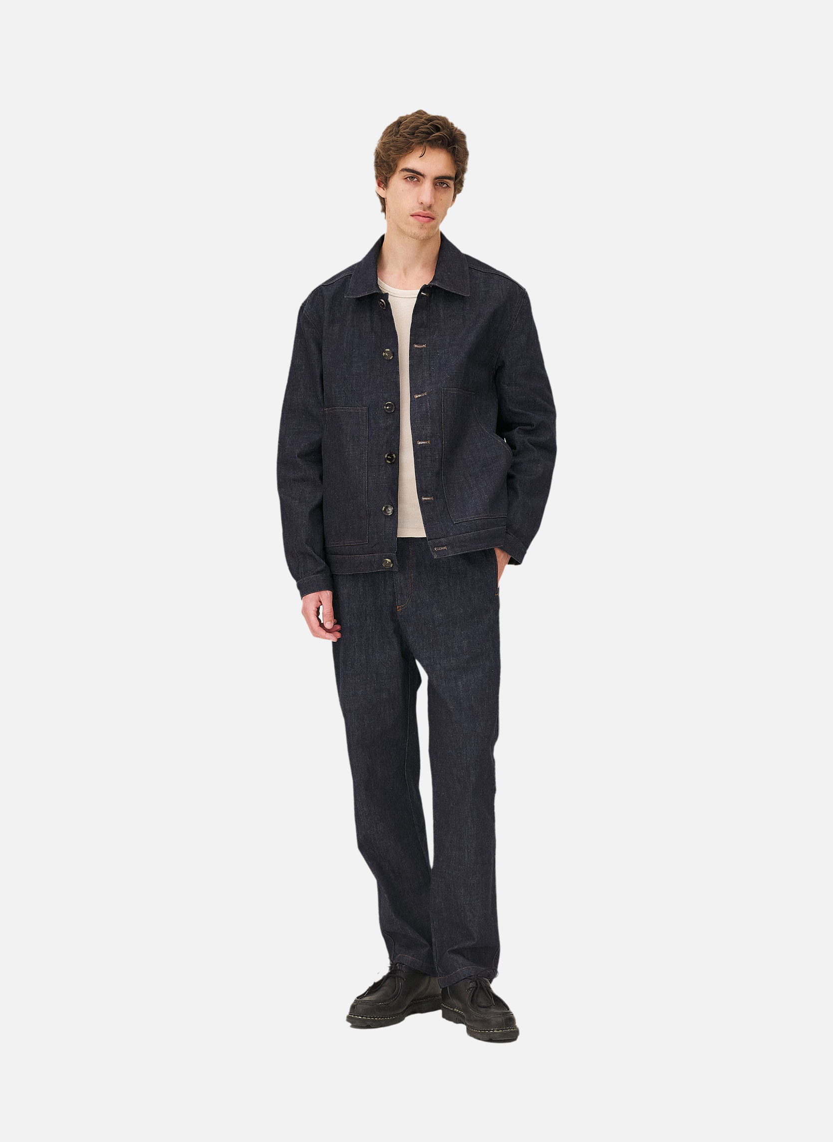 Workwear boxy jacket in Arizona Indigo | Blue Noyoco Men