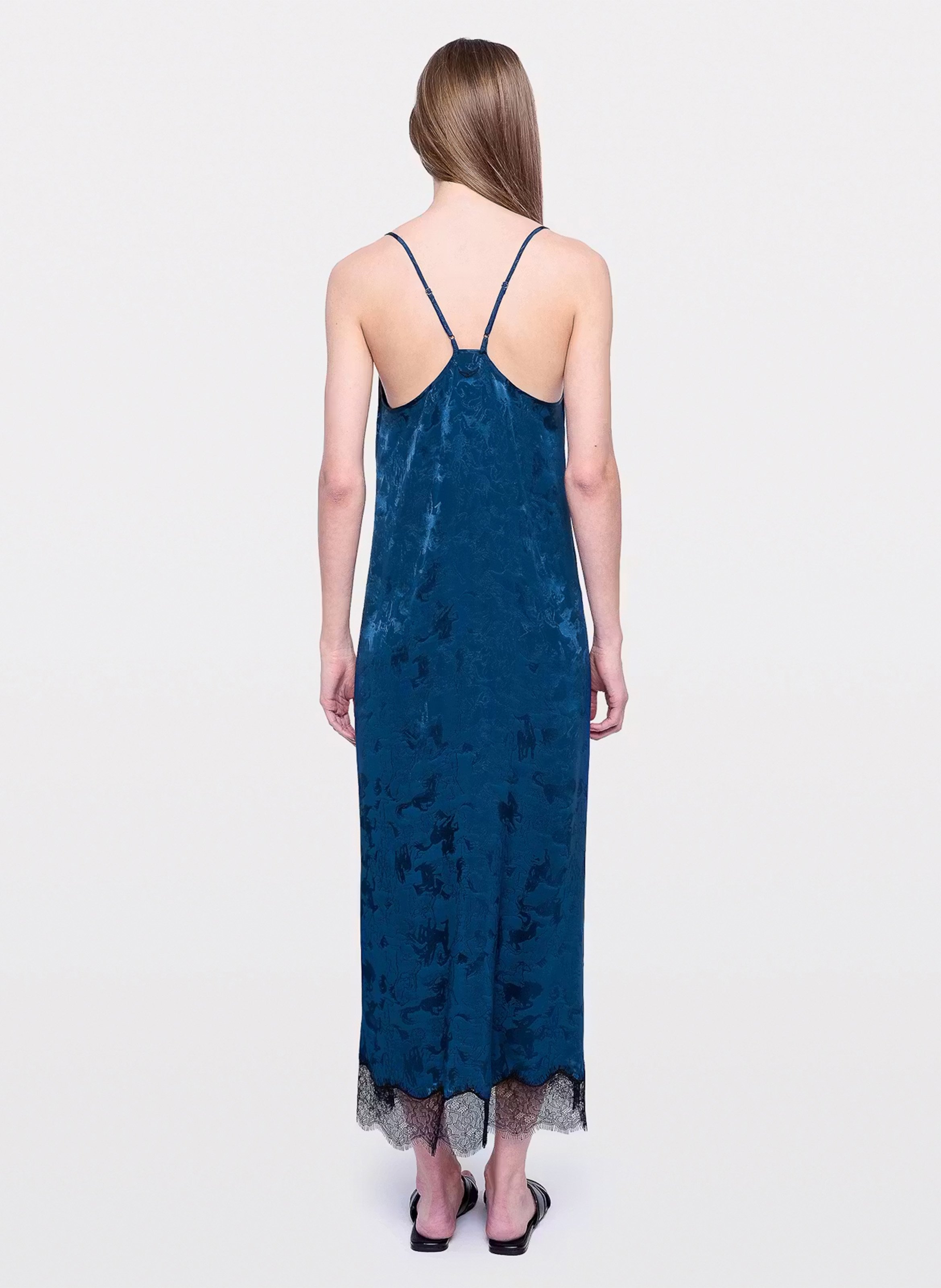 Long printed silk dress ZADIG&VOLTAIRE Blue