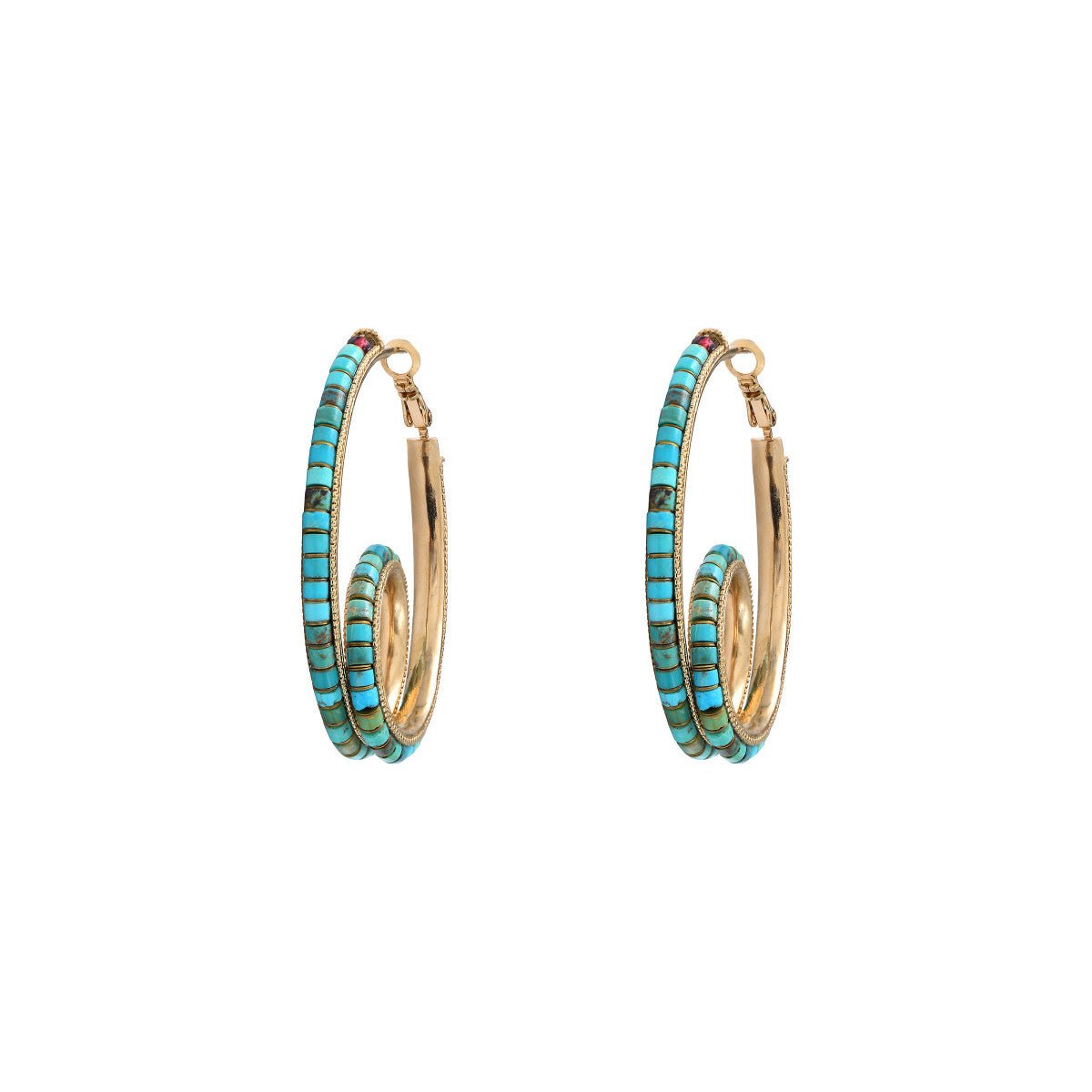 Hoop earrings SATELLITE PARIS Green