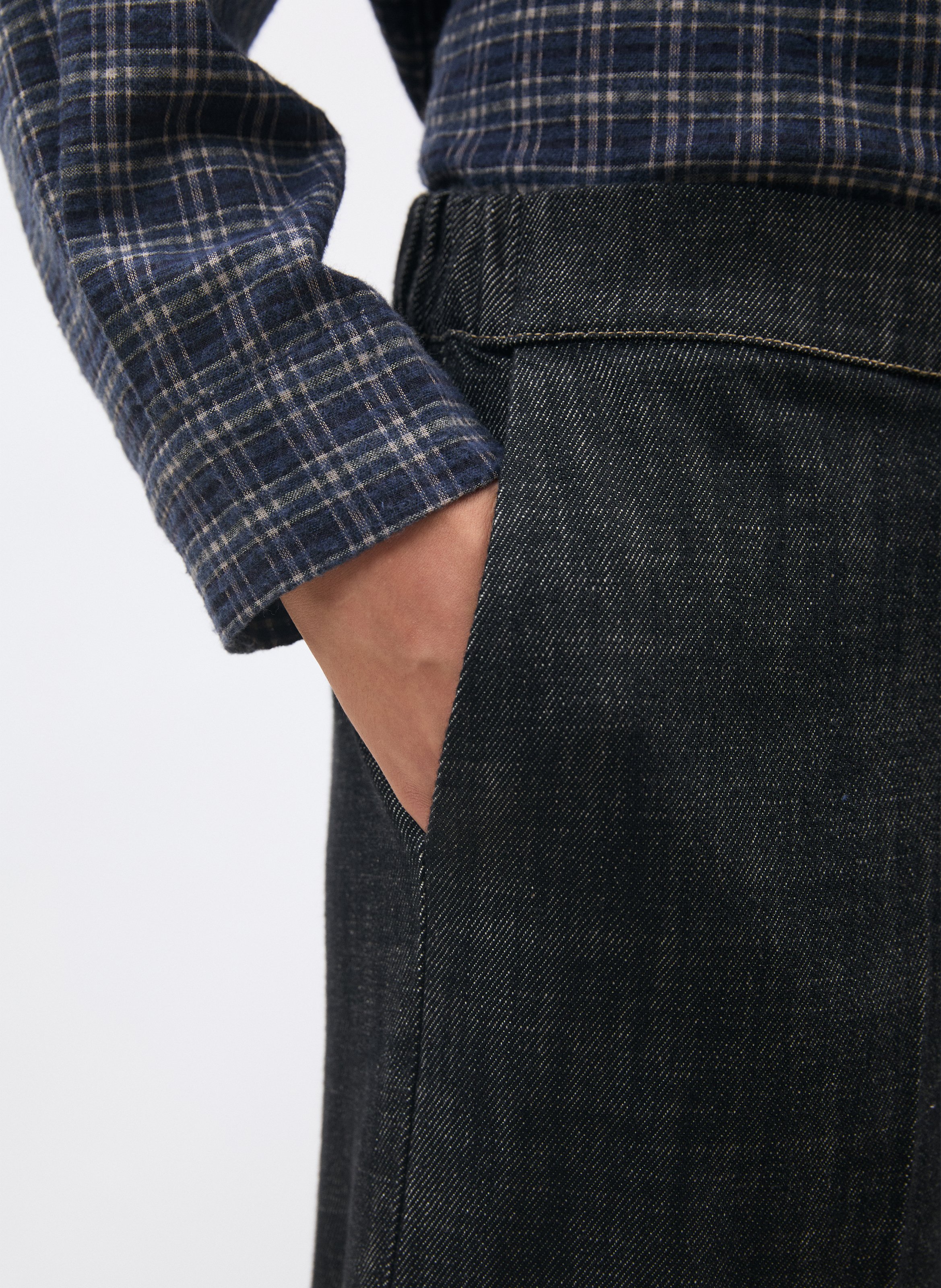 Cropped cotton jeans HUMILITY Black