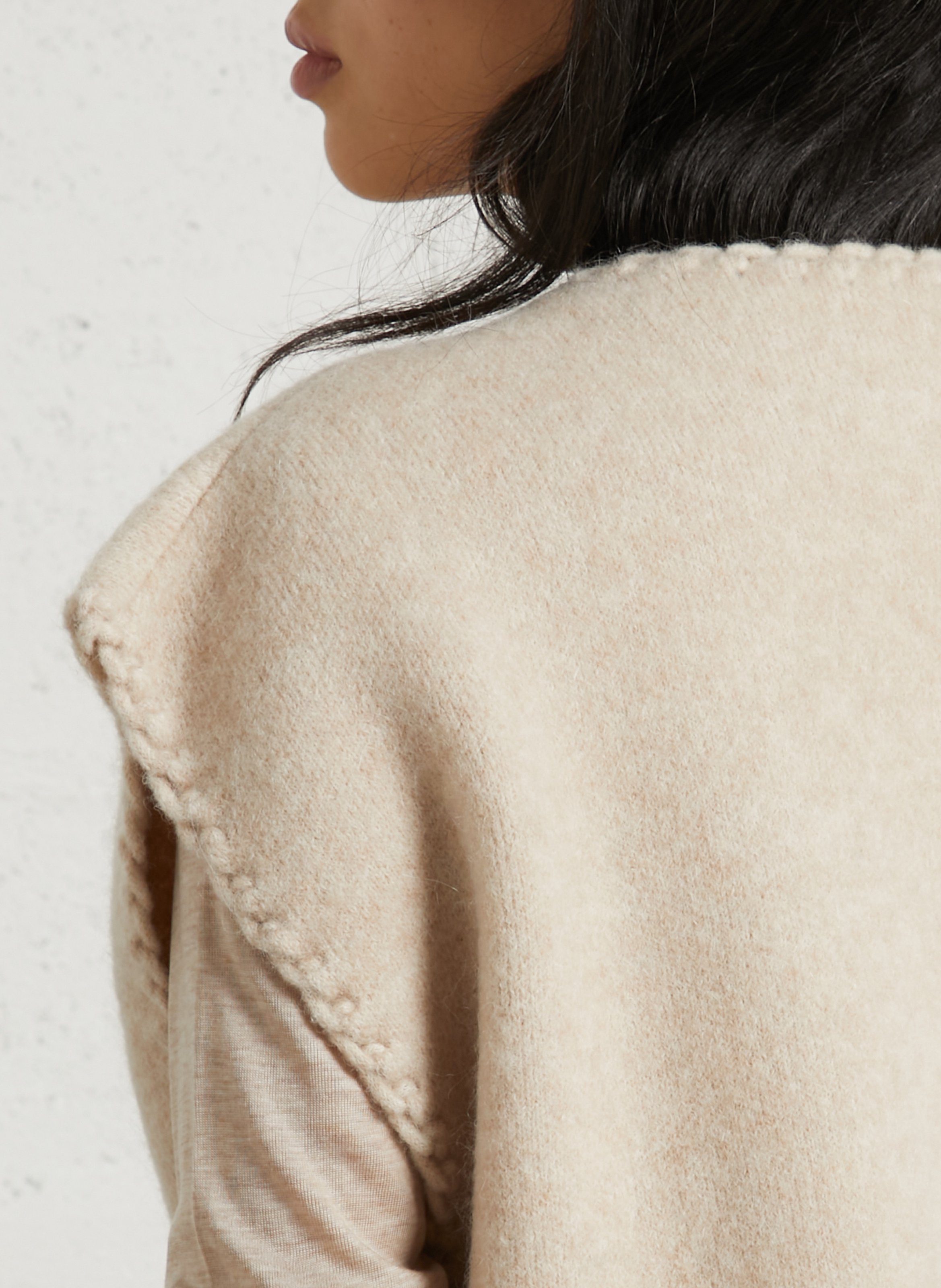 Sleeveless wool-blend cardigan MAISON 123 White