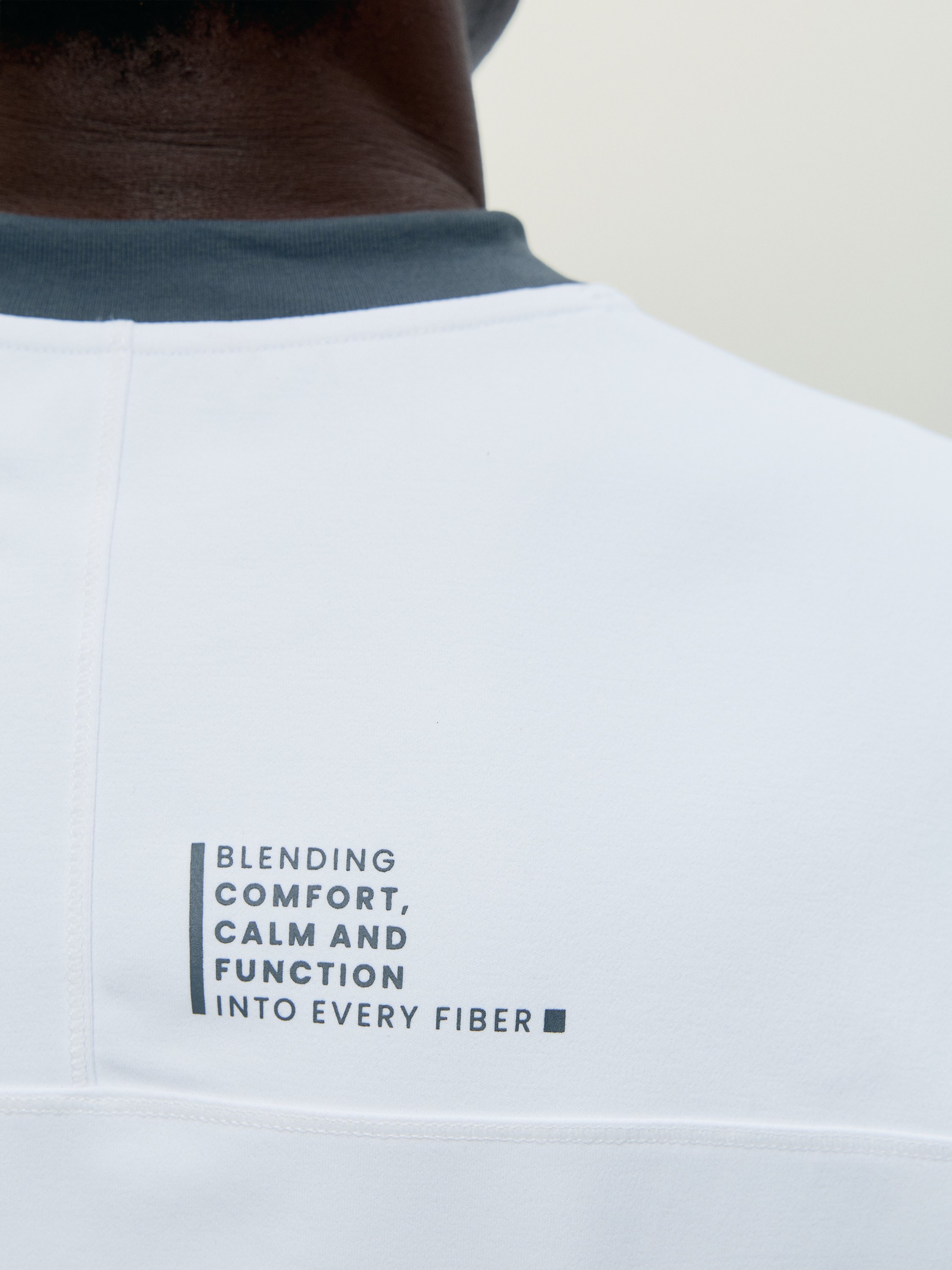 Men's sports T-shirt with short sleeves and oversized fit BORN White