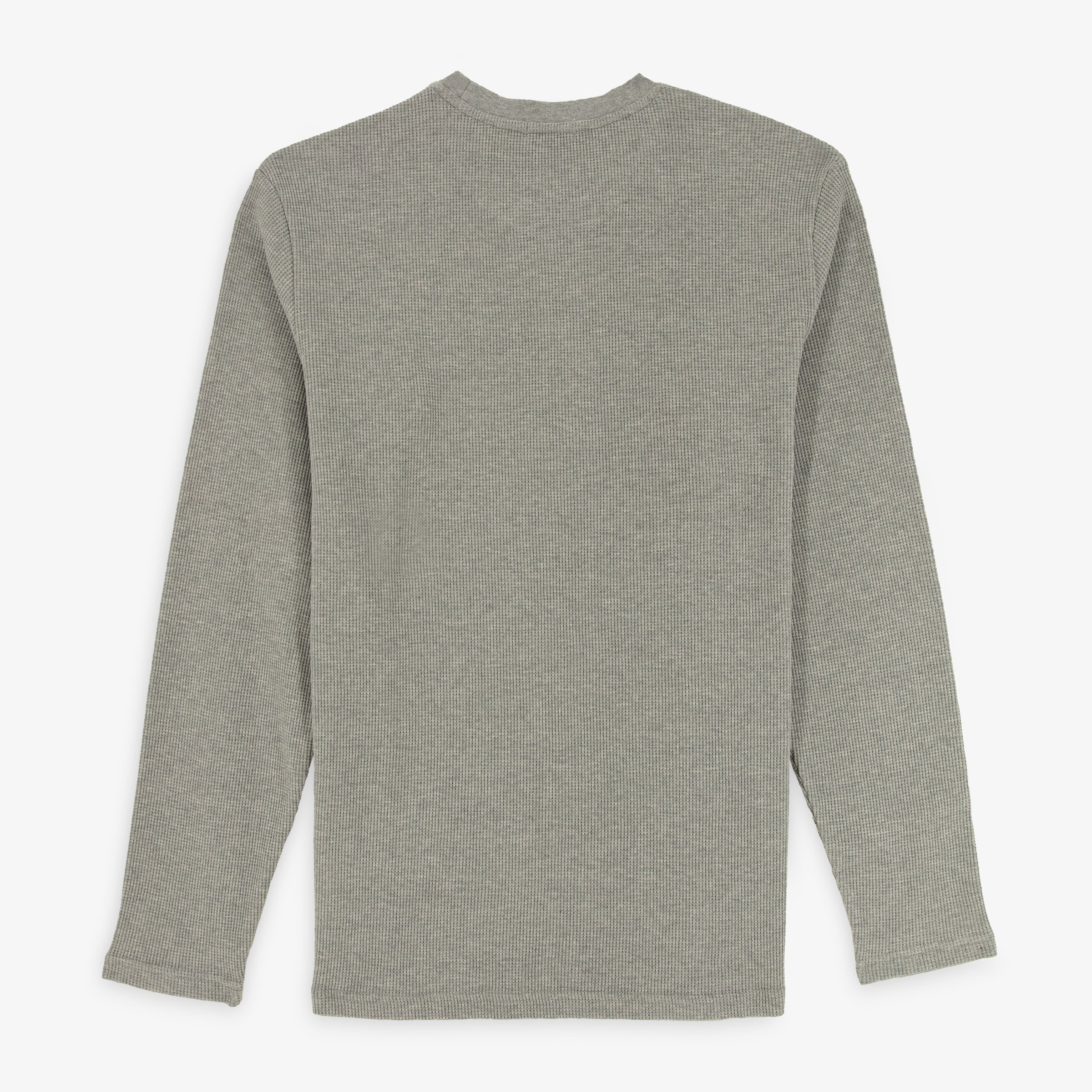 Grey marl waffle cotton Telo long-sleeved T-shirt SERGE BLANCO Grey