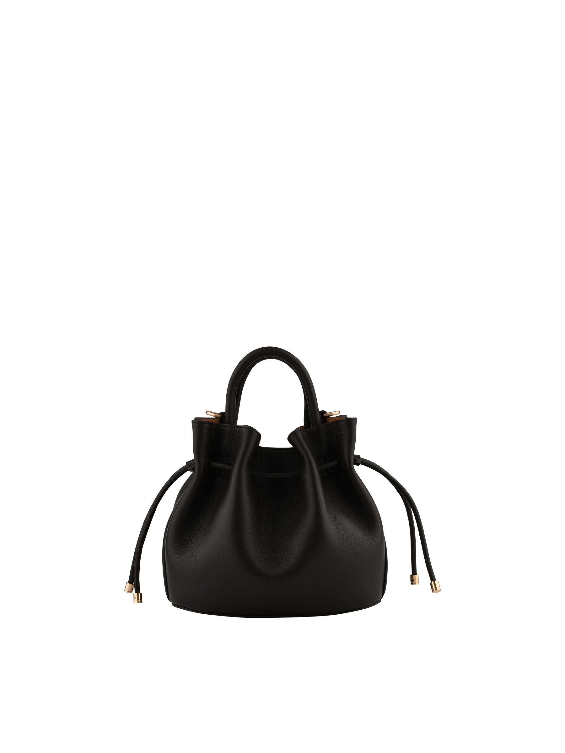 Calfskin leather handbag POURCHET Brown