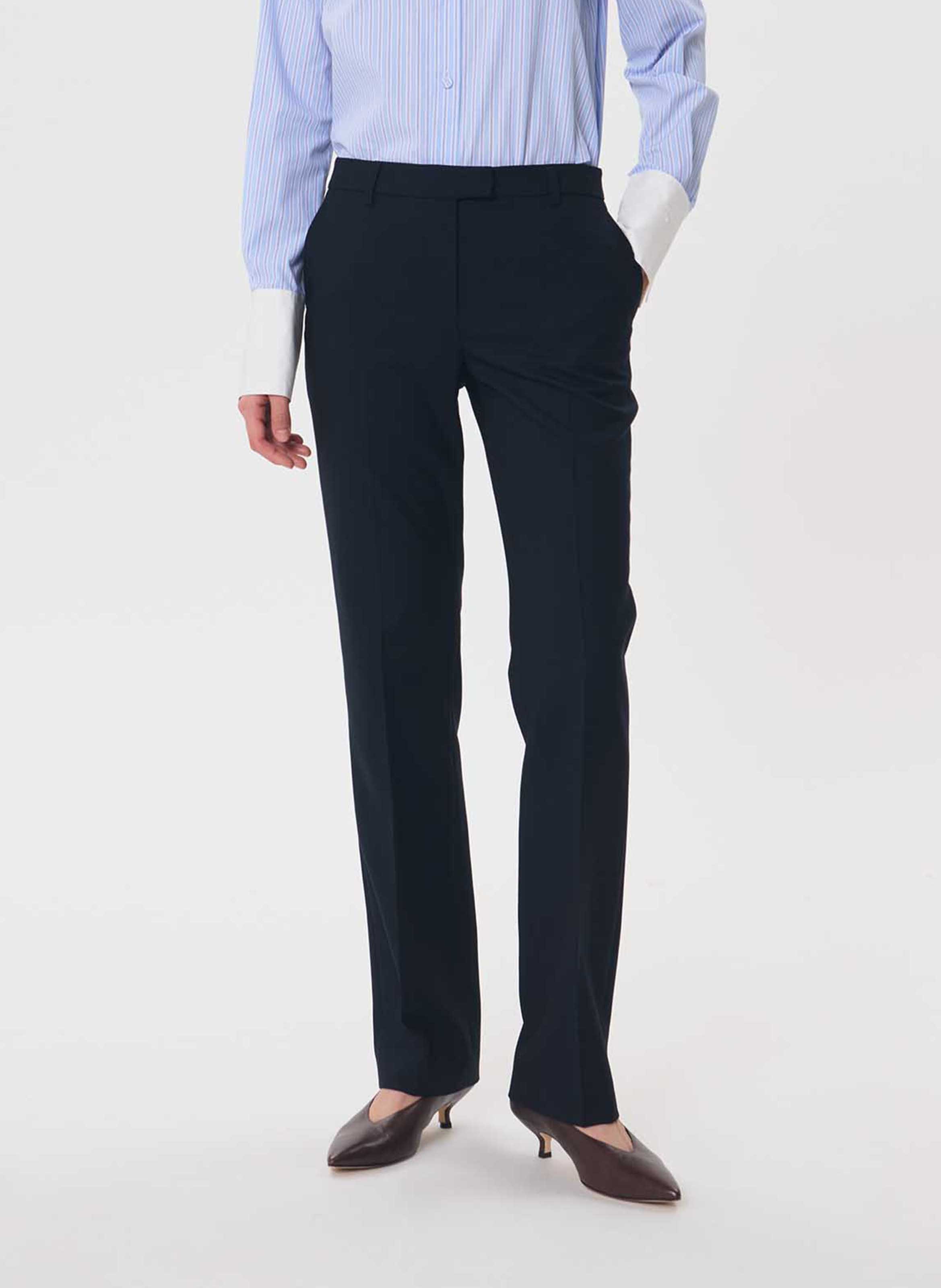 Pantalon droit mi-haute uni TARA JARMON