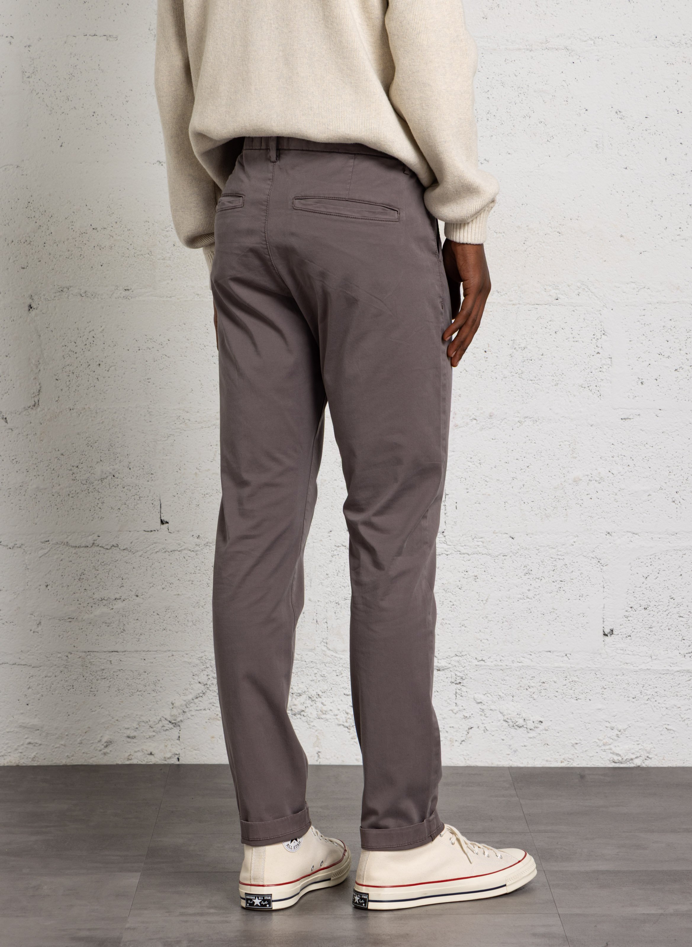 Pantalon chino slim uni  IKKS Gris