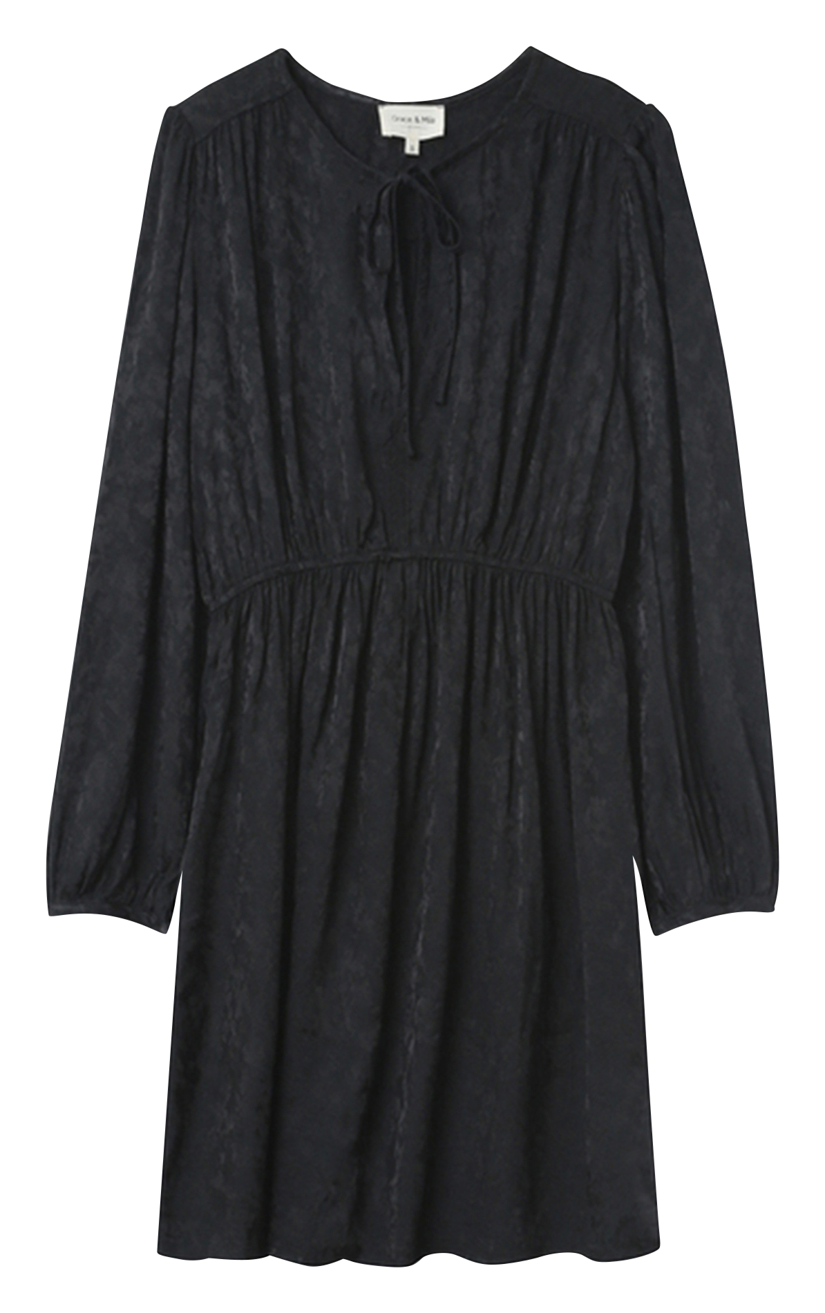 Short fitted jacquard dress GRACE ET MILA Black