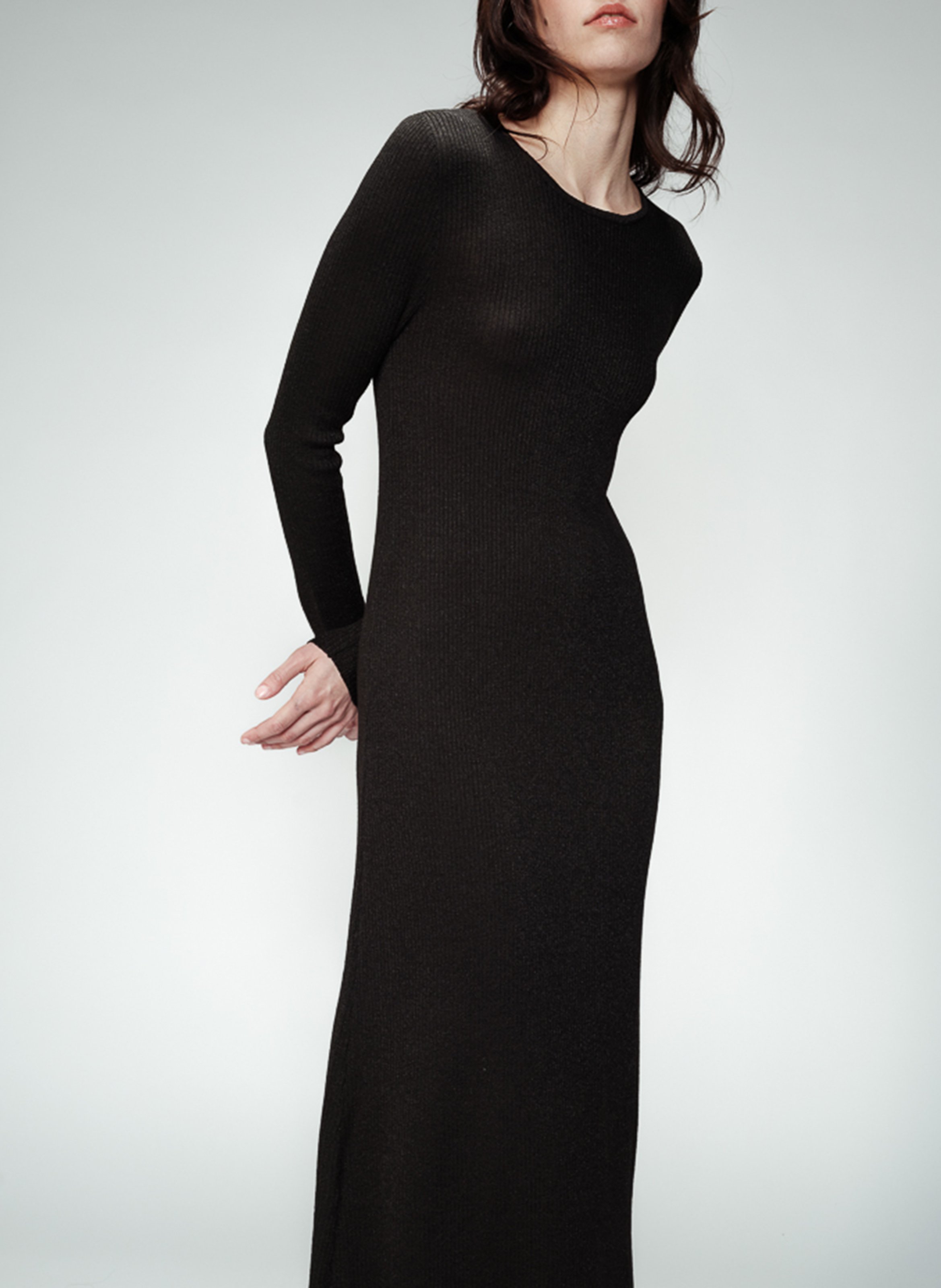 Robe longue en maille GRACE ET MILA Noir