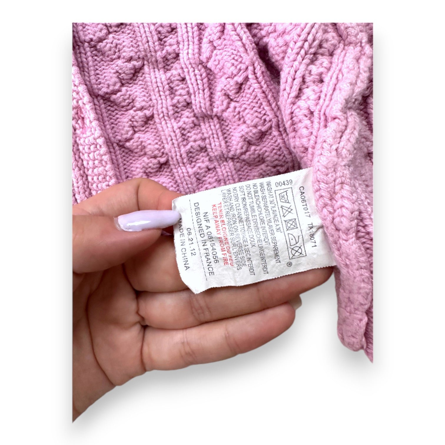 Pink baby cardigan - 18 months TARTINE ET CHOCOLAT - seconde-main Pink