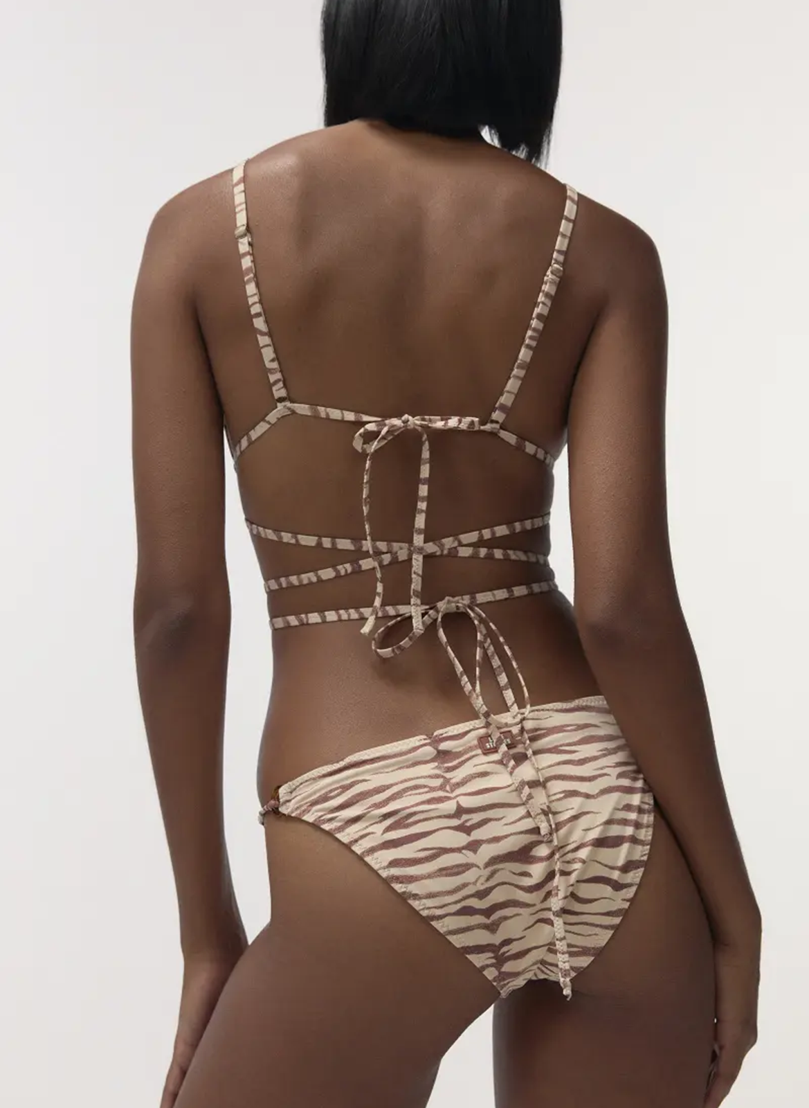 Culotte de bain zébrée  LOVE STORIES Blanc