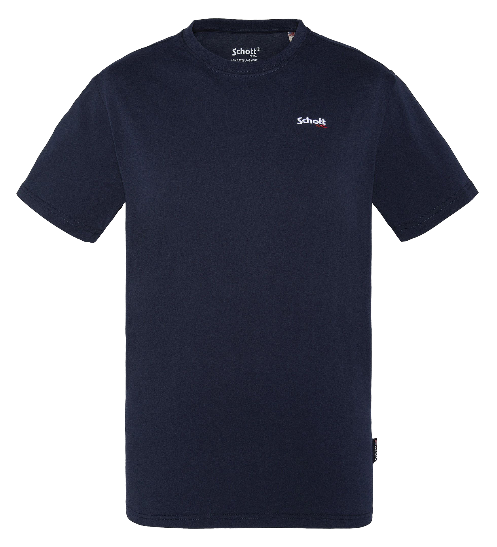 Tee-shirt manches courtes en coton SCHOTT Bleu