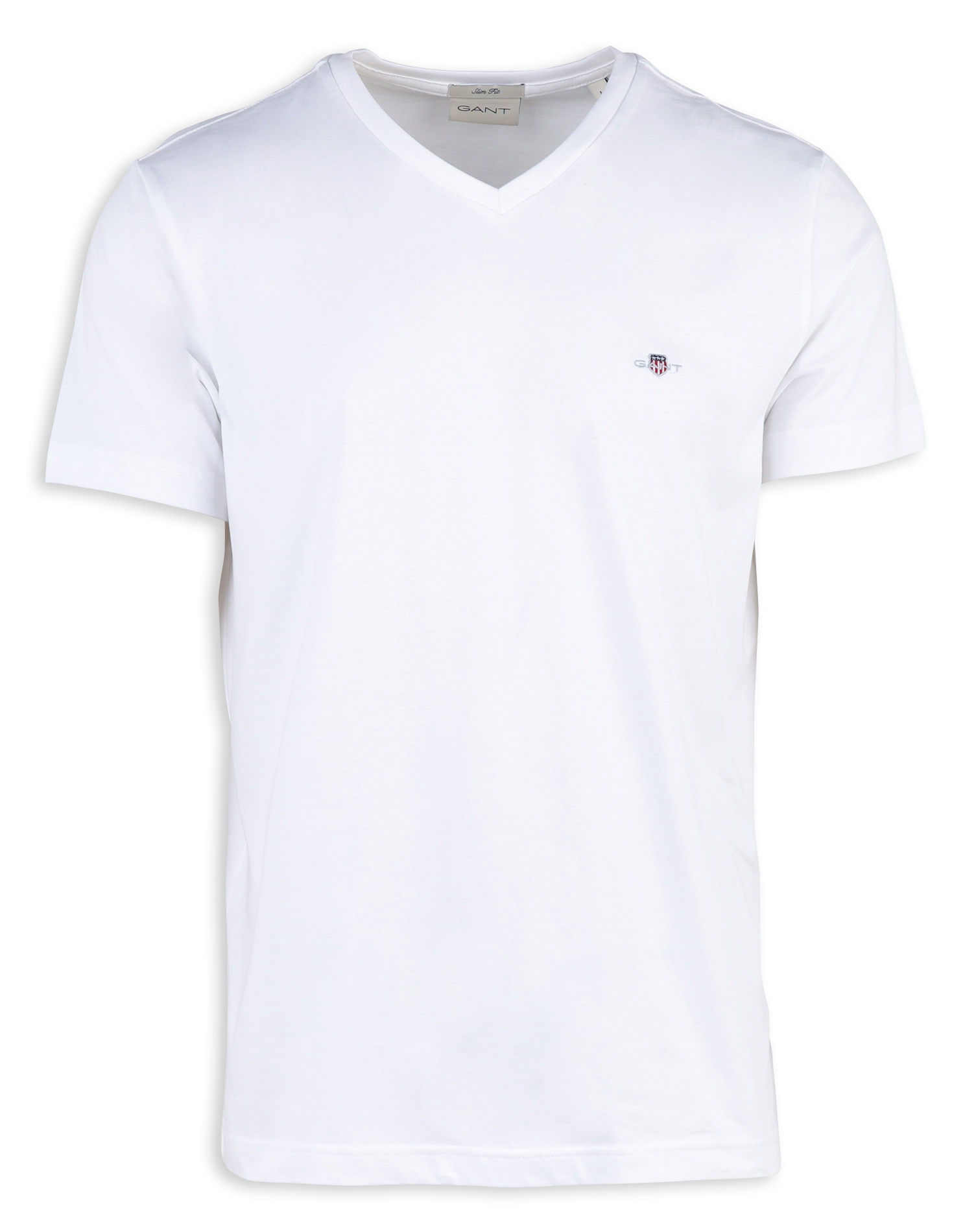 Straight cotton T-shirt GANT White