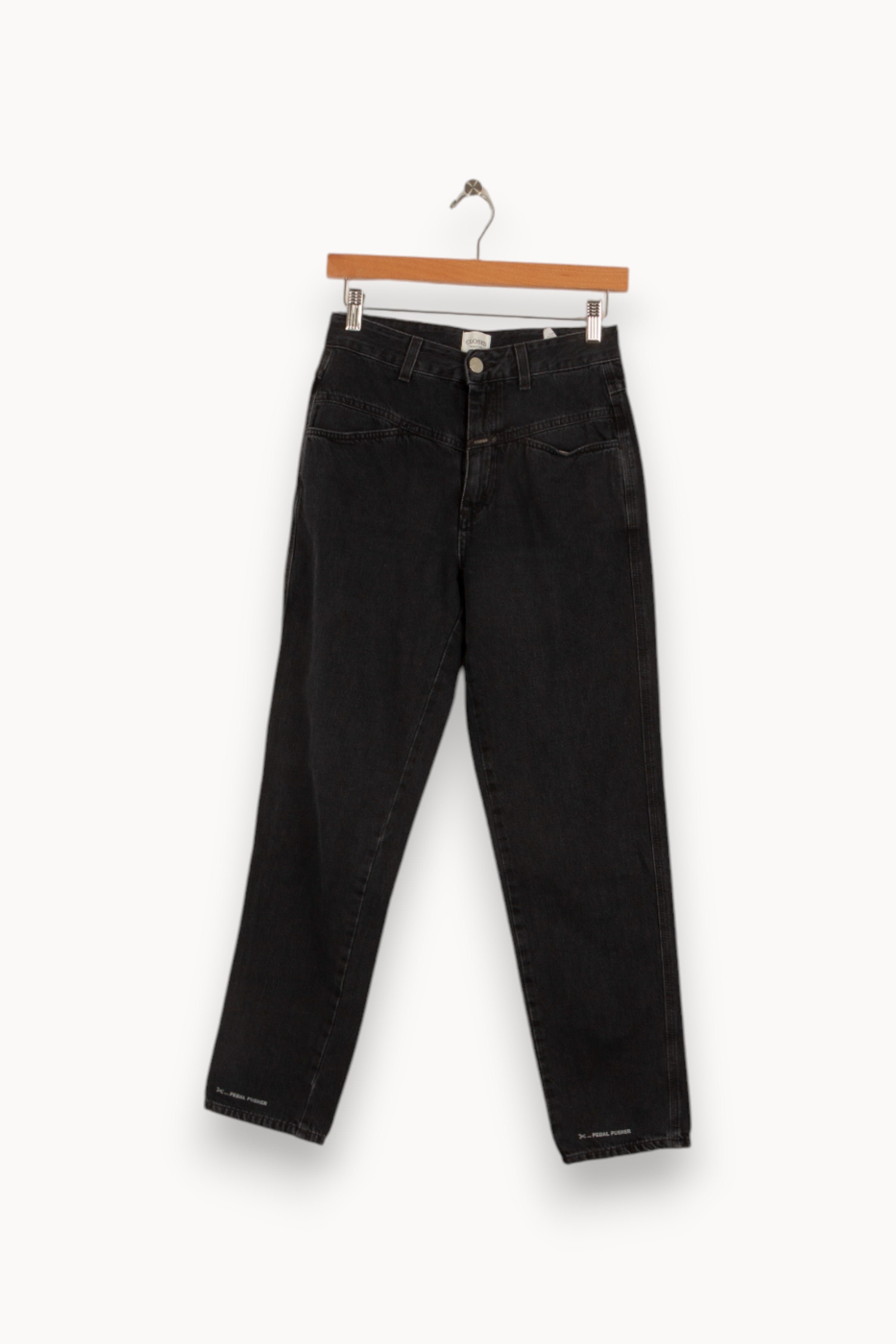 Cropped slim jeans with studs CLOSED - Seconde Main Grey