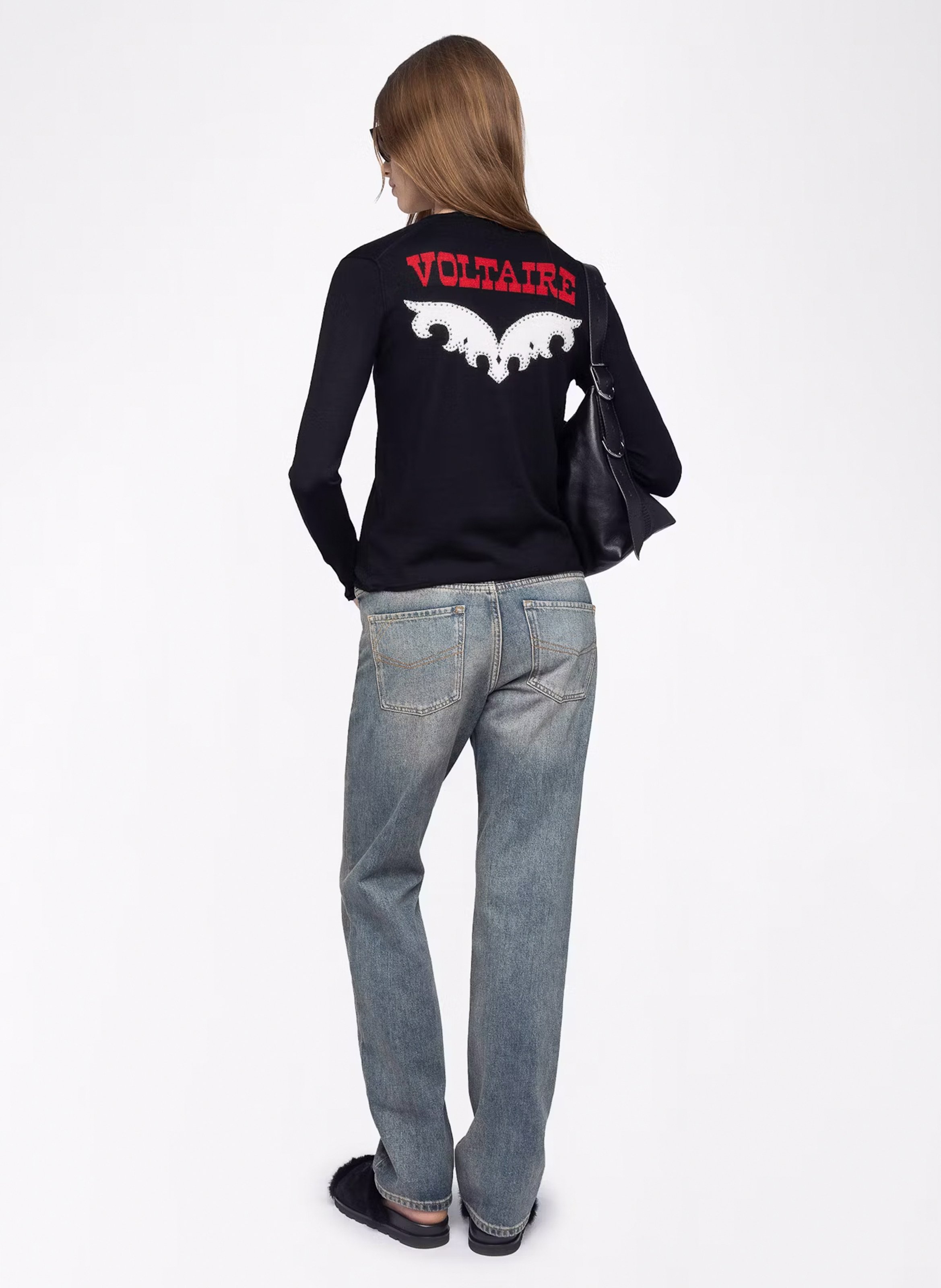 Pull droit en laine ZADIG&VOLTAIRE Noir