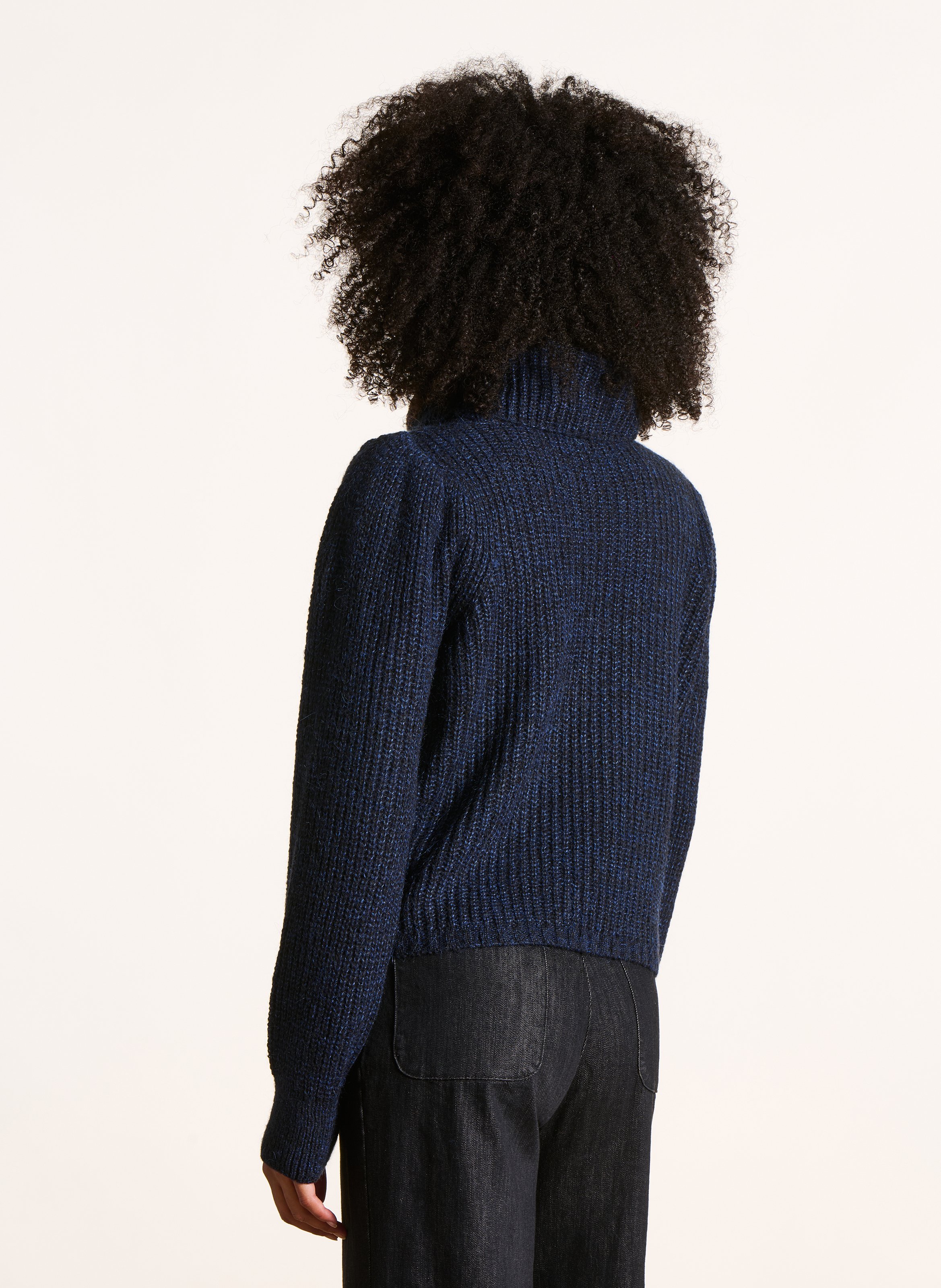 Rollkragenpullover aus Strick LA FEE MARABOUTEE Blau