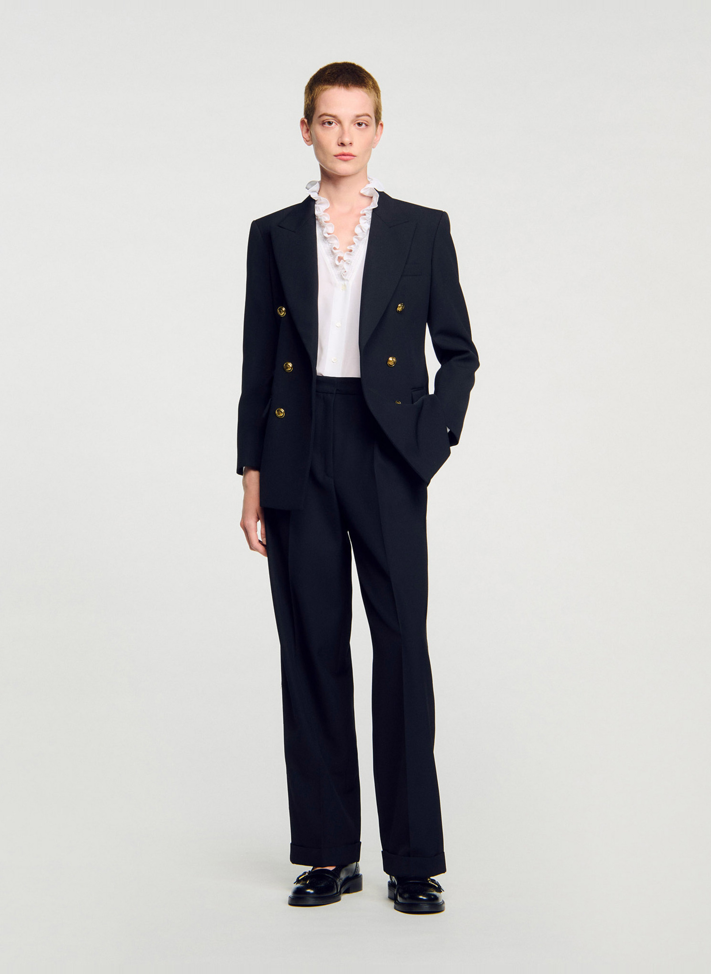 Carrot trousers SANDRO Black