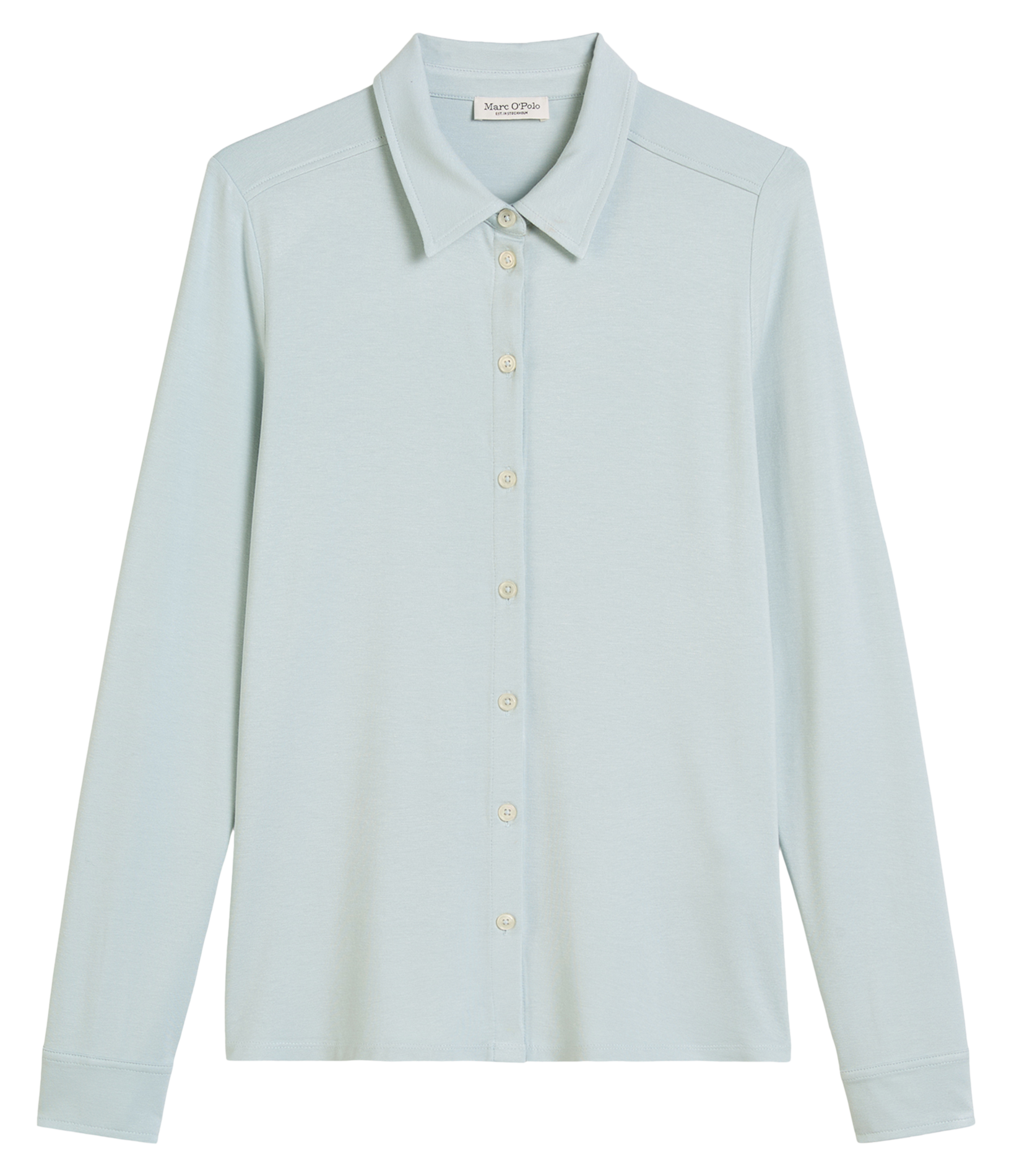 Polo de manga larga liso recto MARC O'POLO Azul