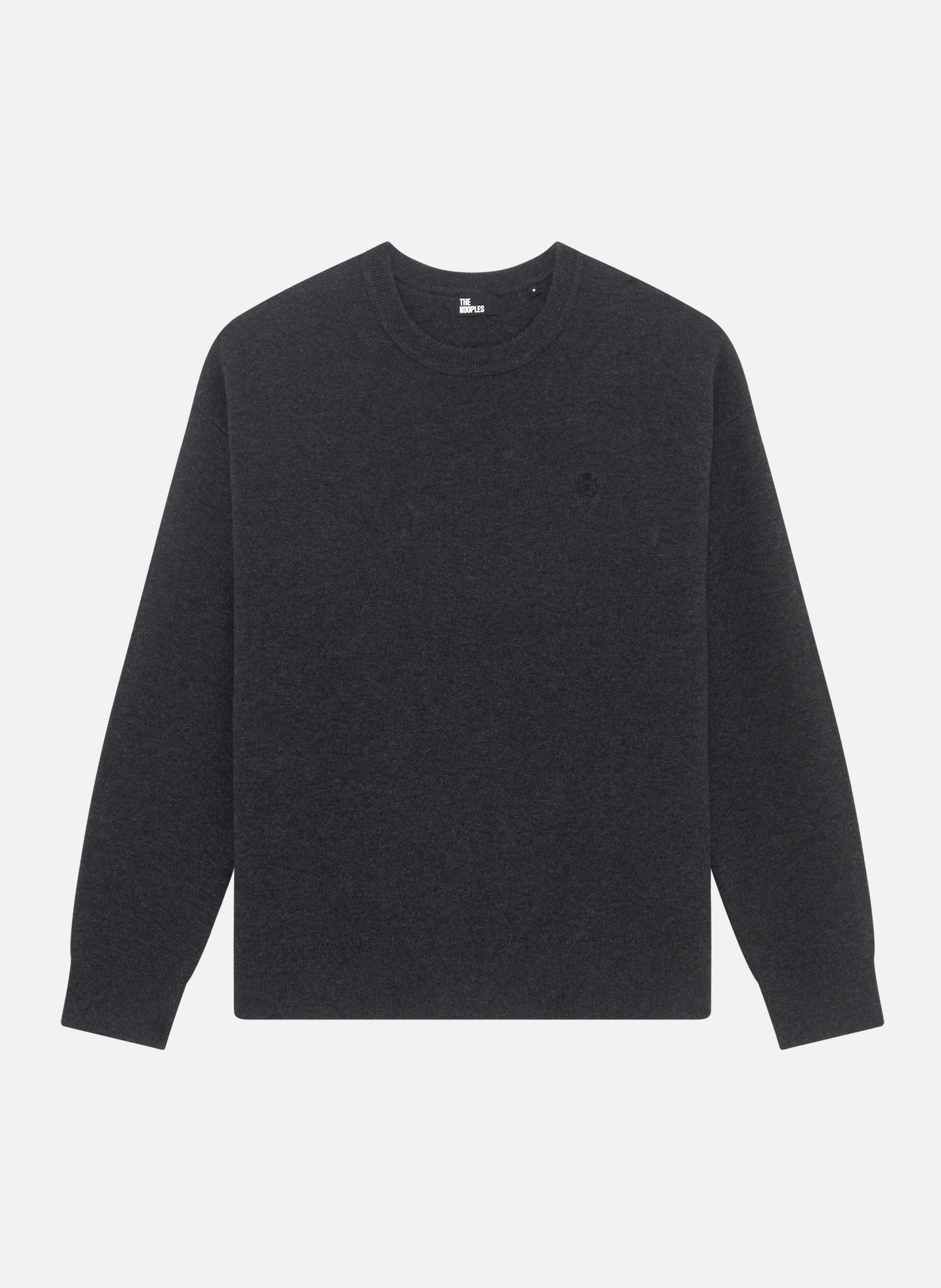 Round neck reversible sweater Grey