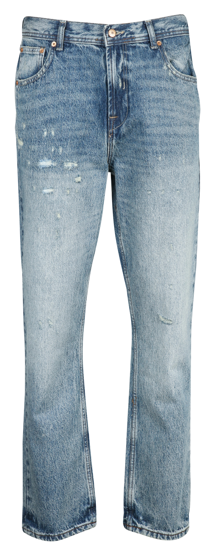 Cotton straight jeans SOLID Multicolored