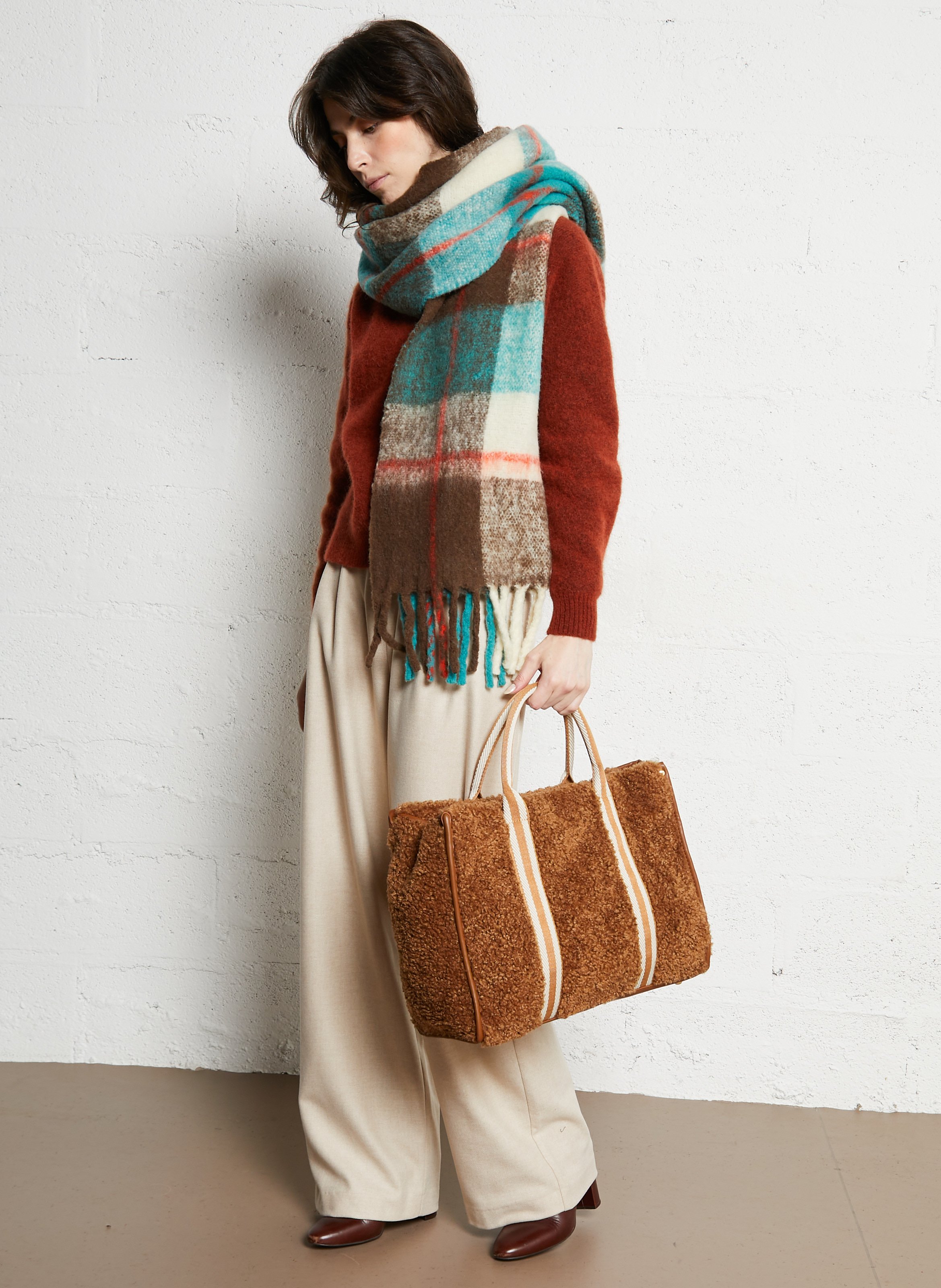 Gevoerde tas AU PRINTEMPS PARIS Bruin