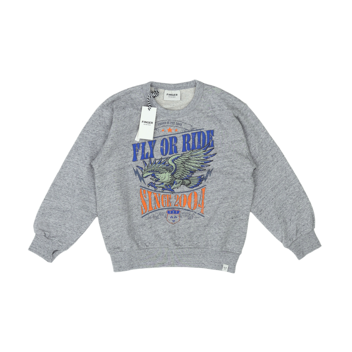 Grey child's sweater - 8 years FINGER IN THE NOSE - Seconde main Grey