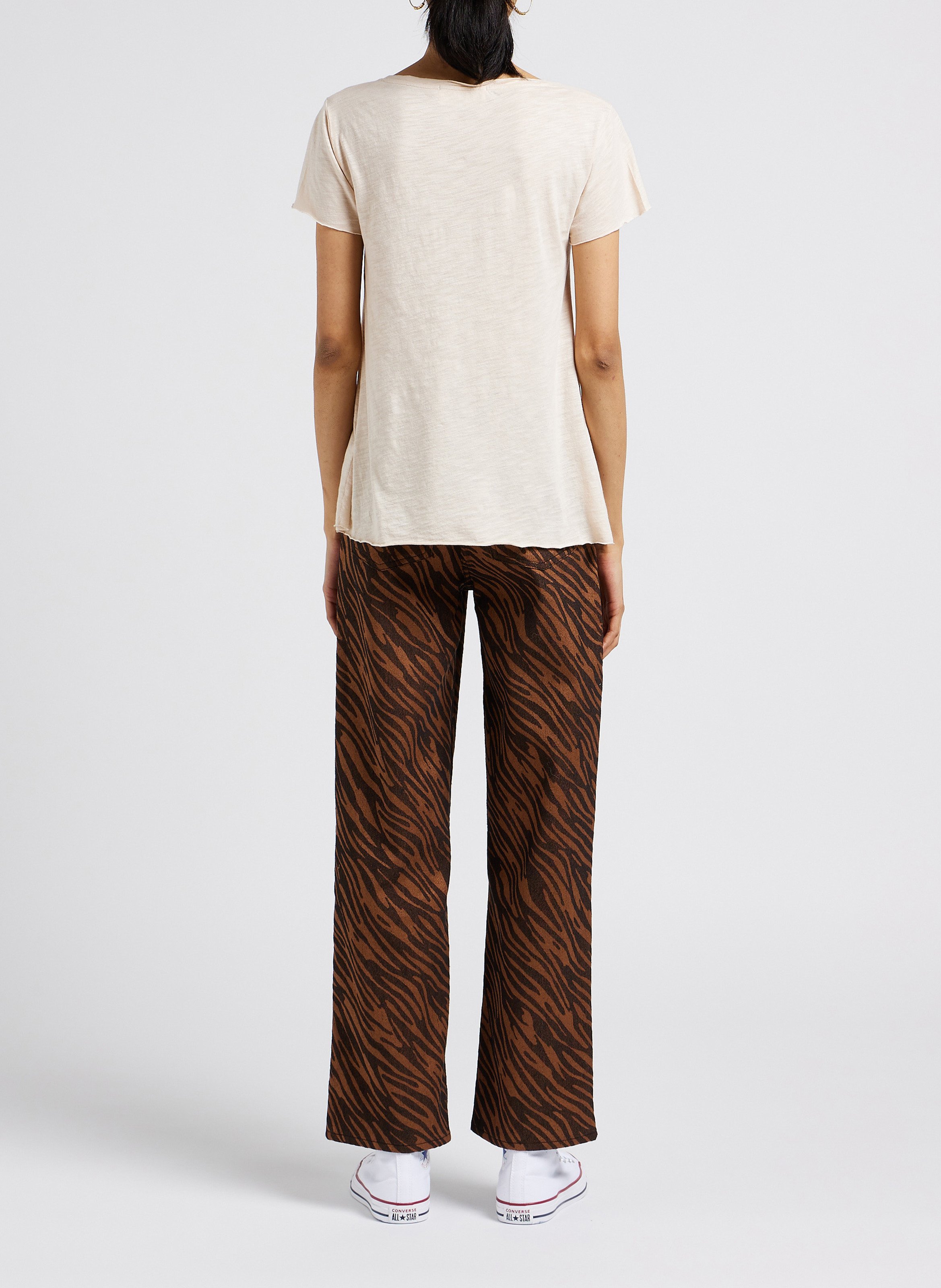 Pantalon droit imprimé en coton mélangé  SAMSOE SAMSOE Multicolore