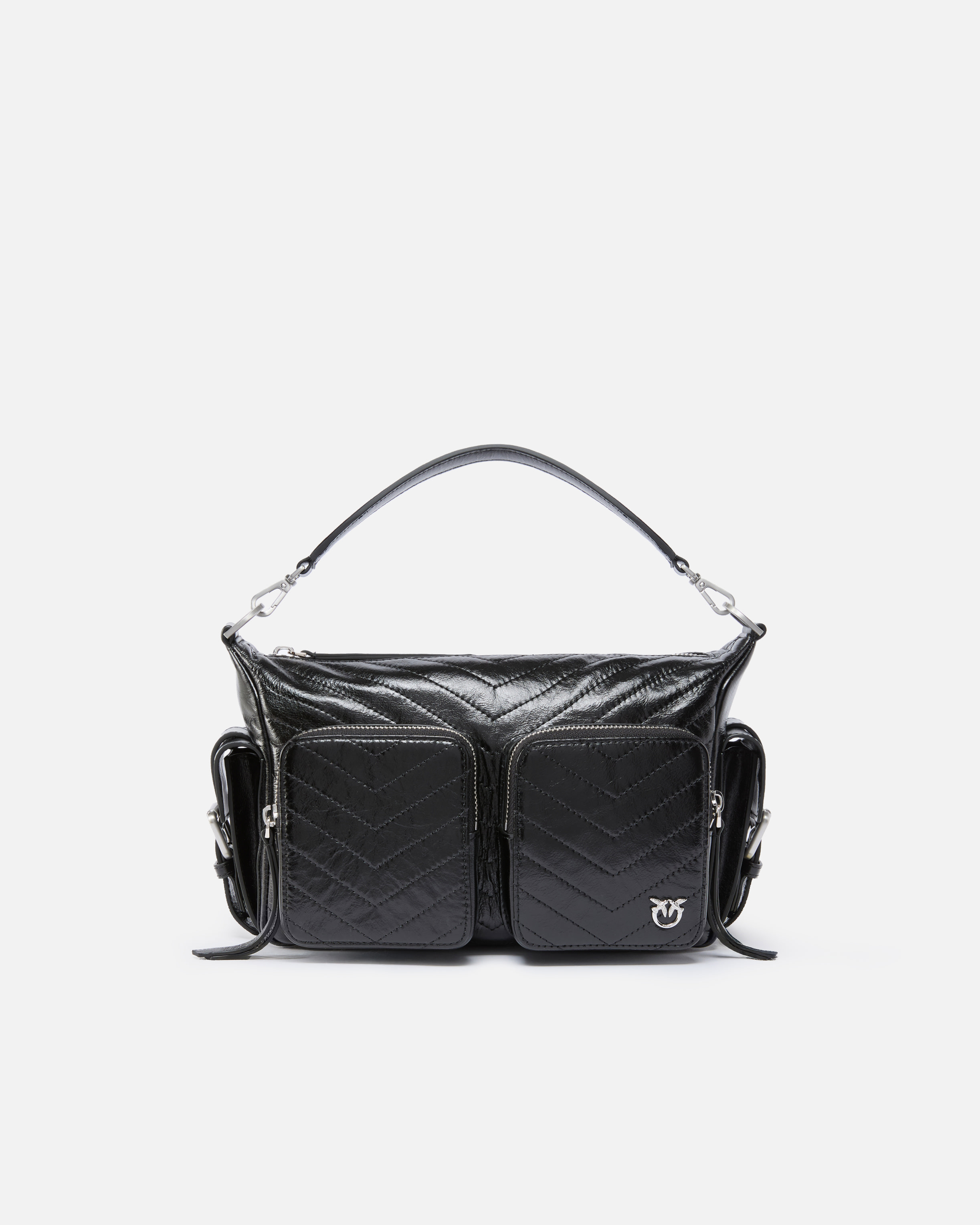 Medium cargo bag in leather with pockets PINKO Multicolored
