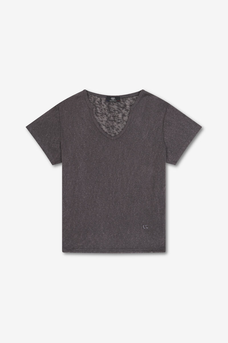 Tommy Badge T-shirt LE TEMPS DES CERISES Grey