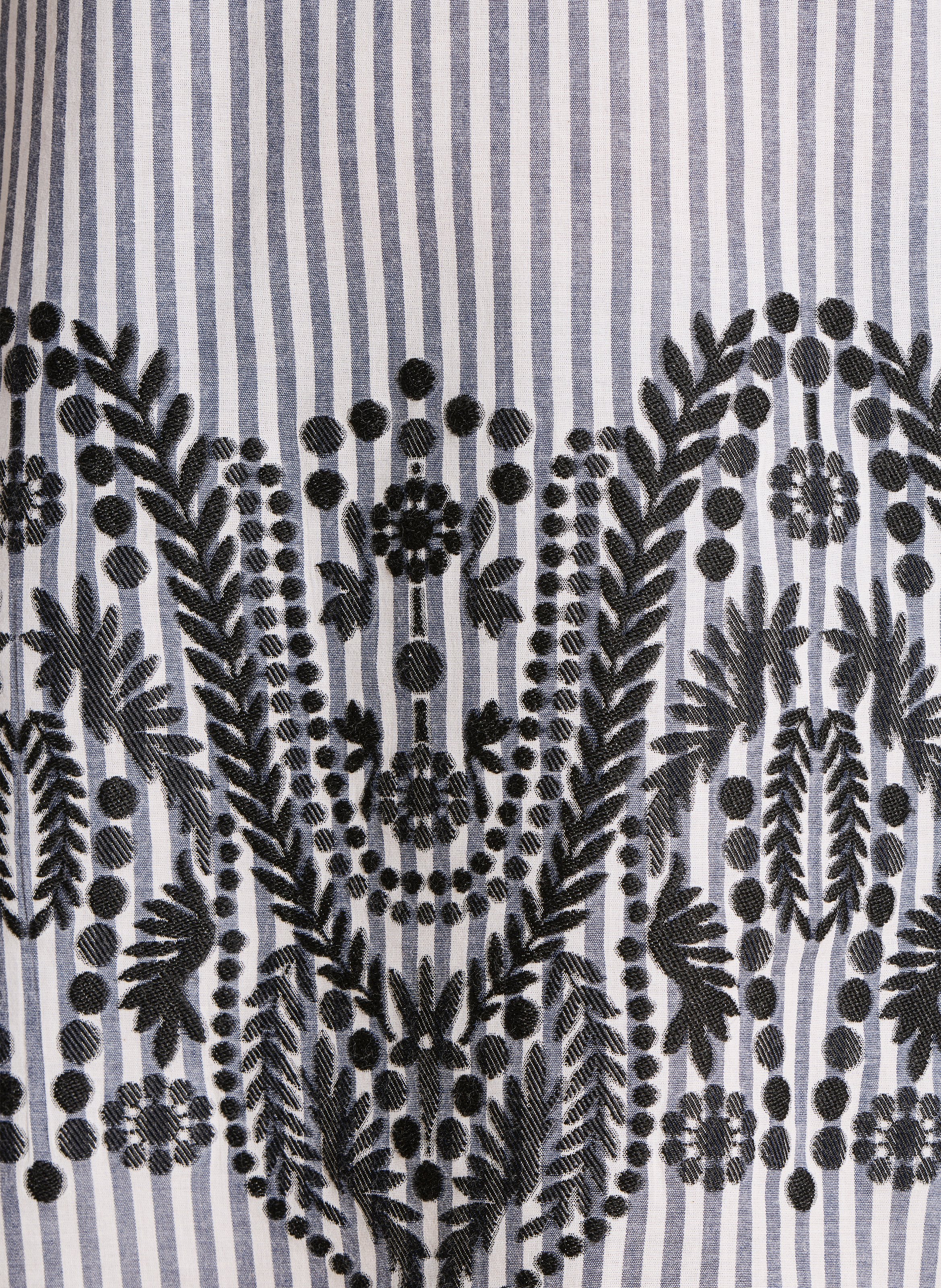 Robe courte col tunisien en coton bio mélangé LA FEE MARABOUTEE Noir