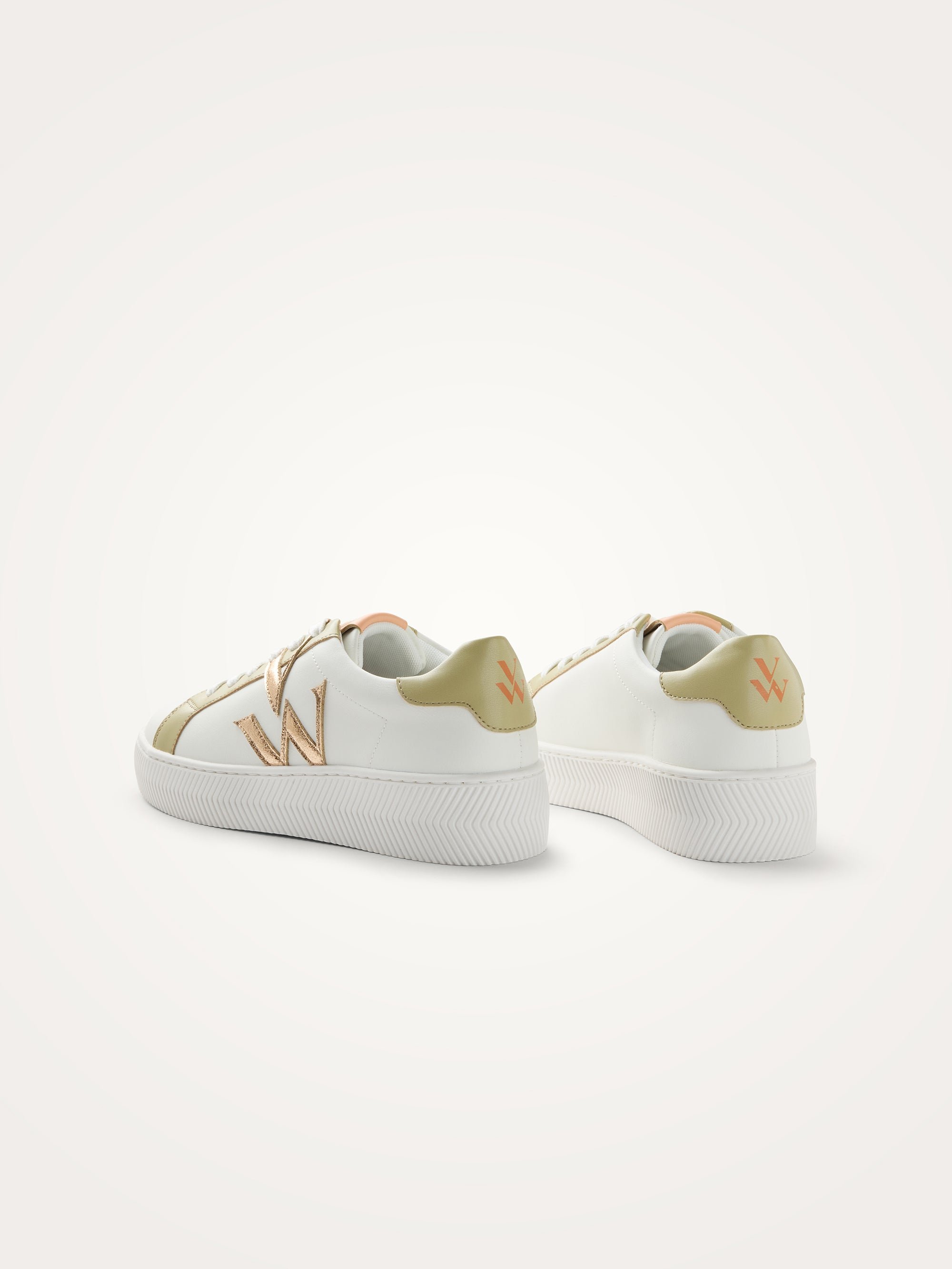 Monogram sneakers with chevron sole. VANESSA WU Green