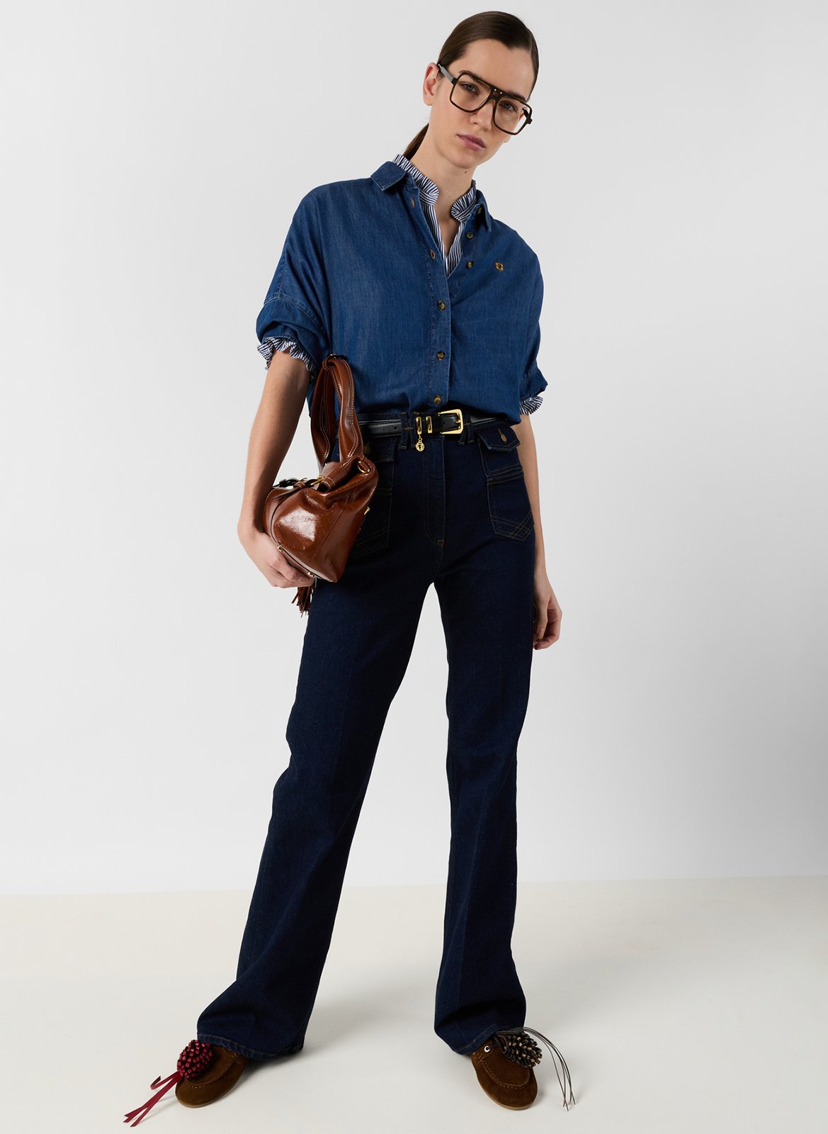 Cotton shirt with classic collar GERARD DAREL Blue