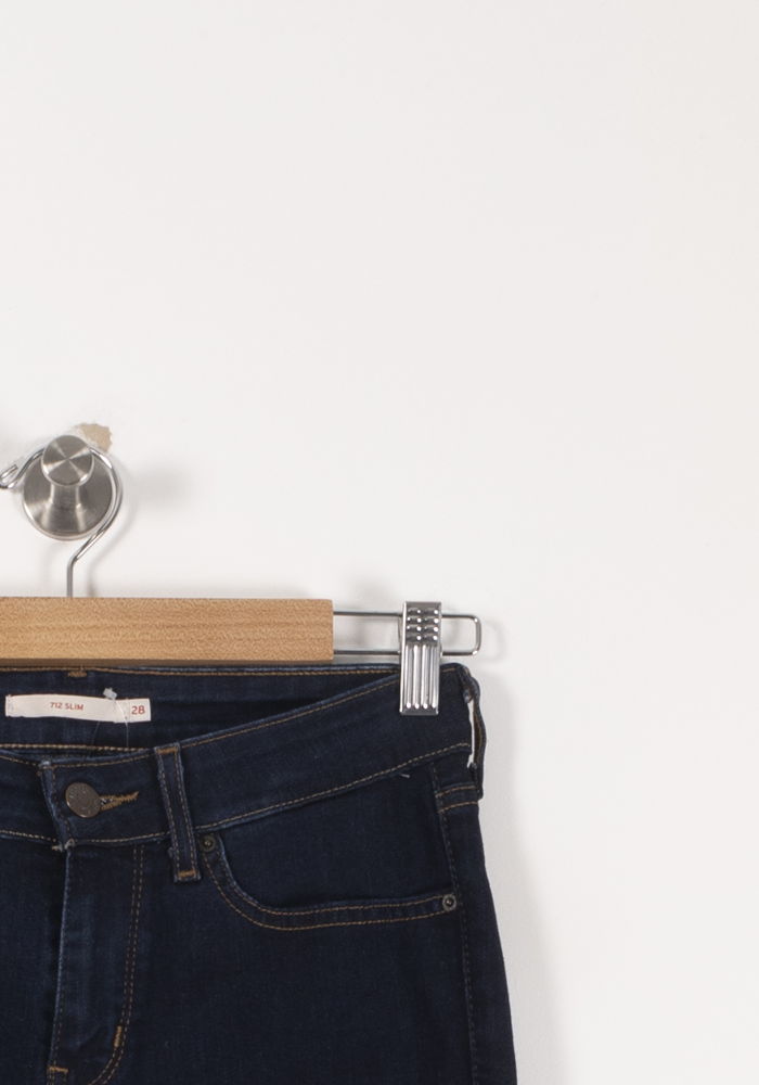 Cropped slim jeans with studs LEVI'S - Seconde main Blue