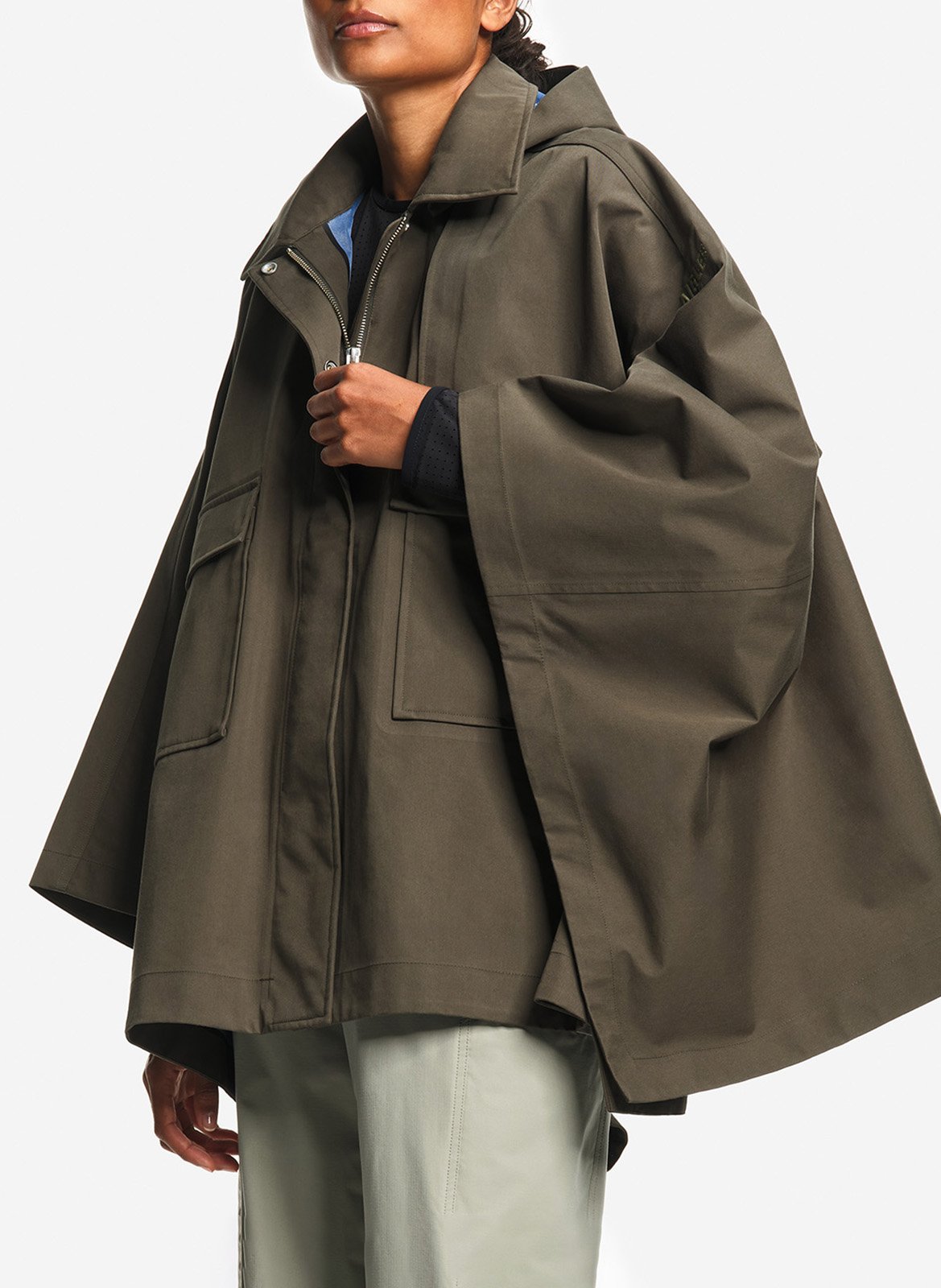 Parka ample à capuche unie AIGLE Kaki