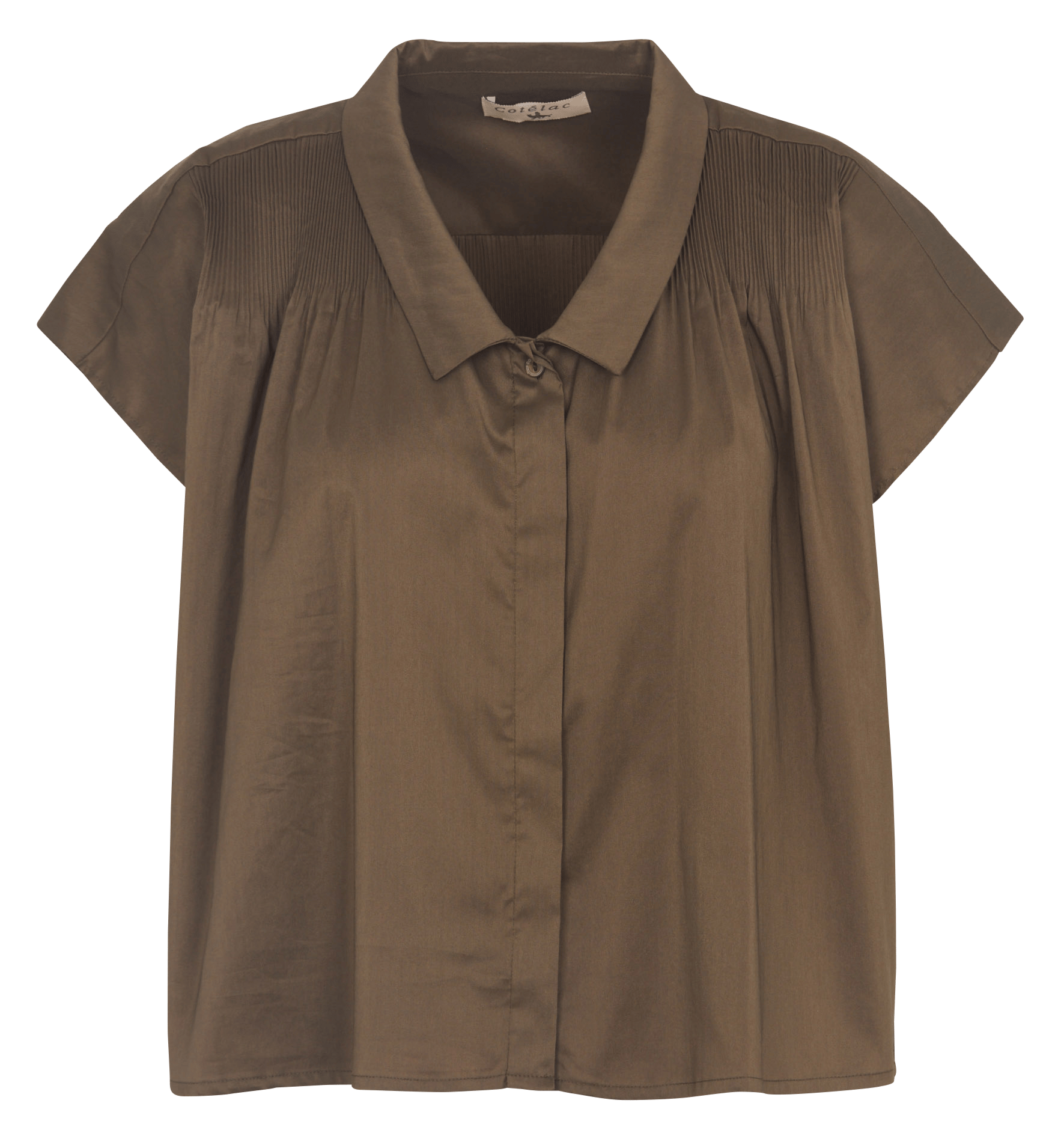 Classic shirt in blended cotton COTELAC Brown