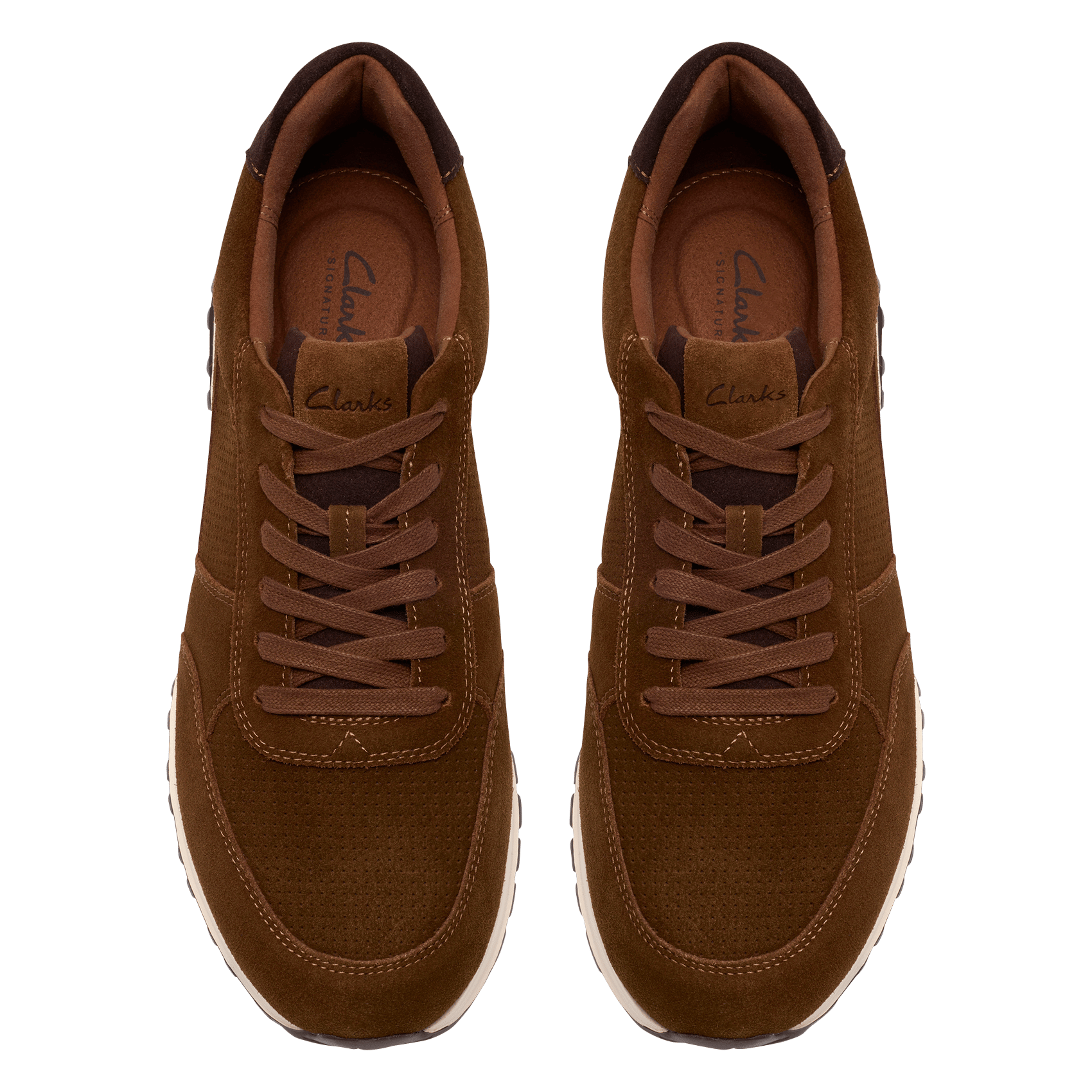 Lage sneakers van veloursleer CLARKS Bruin