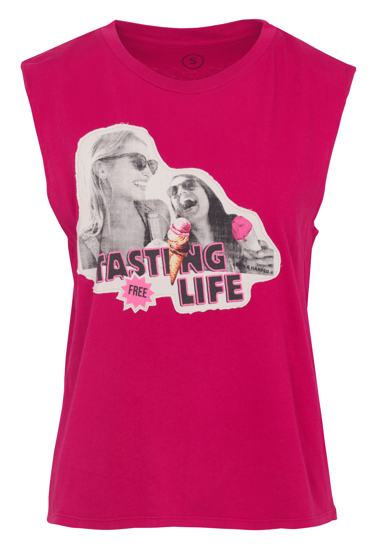 Round-neck organic cotton tank top LEON & HARPER Pink