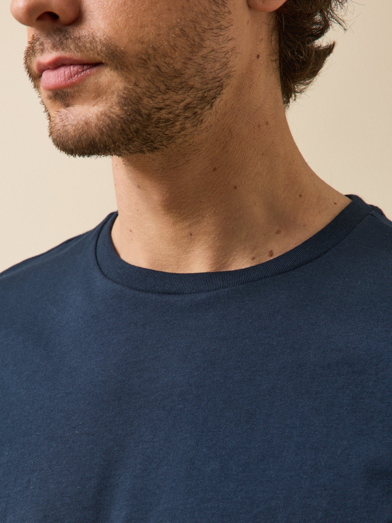 Solid color organic cotton t-shirt Blue