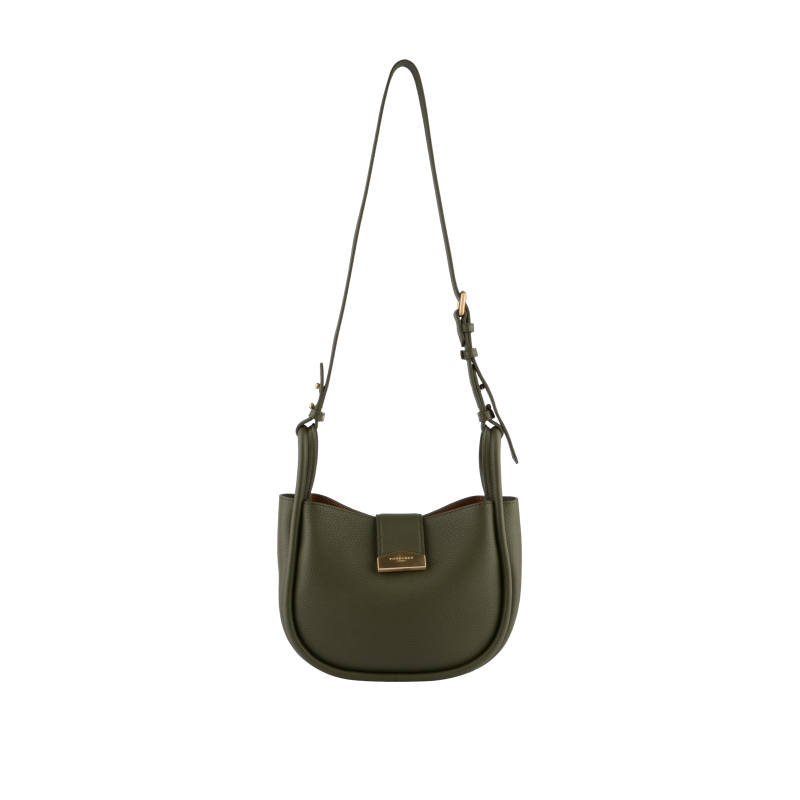 Calfskin leather shoulder bag Green