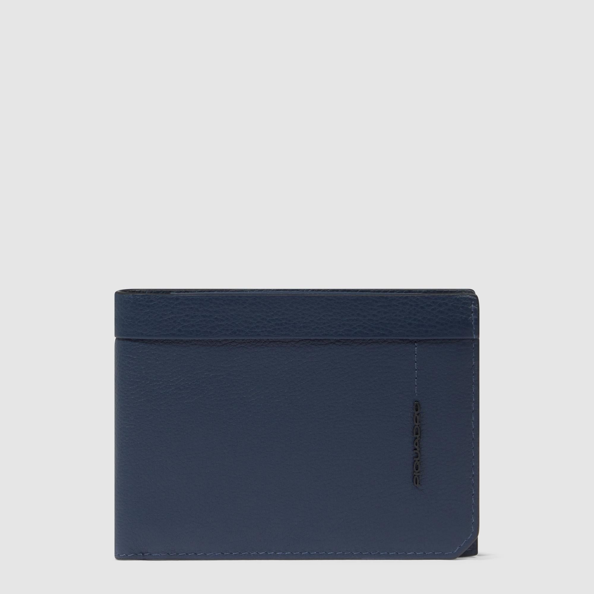 Babylon leather wallet PIQUADRO Blue