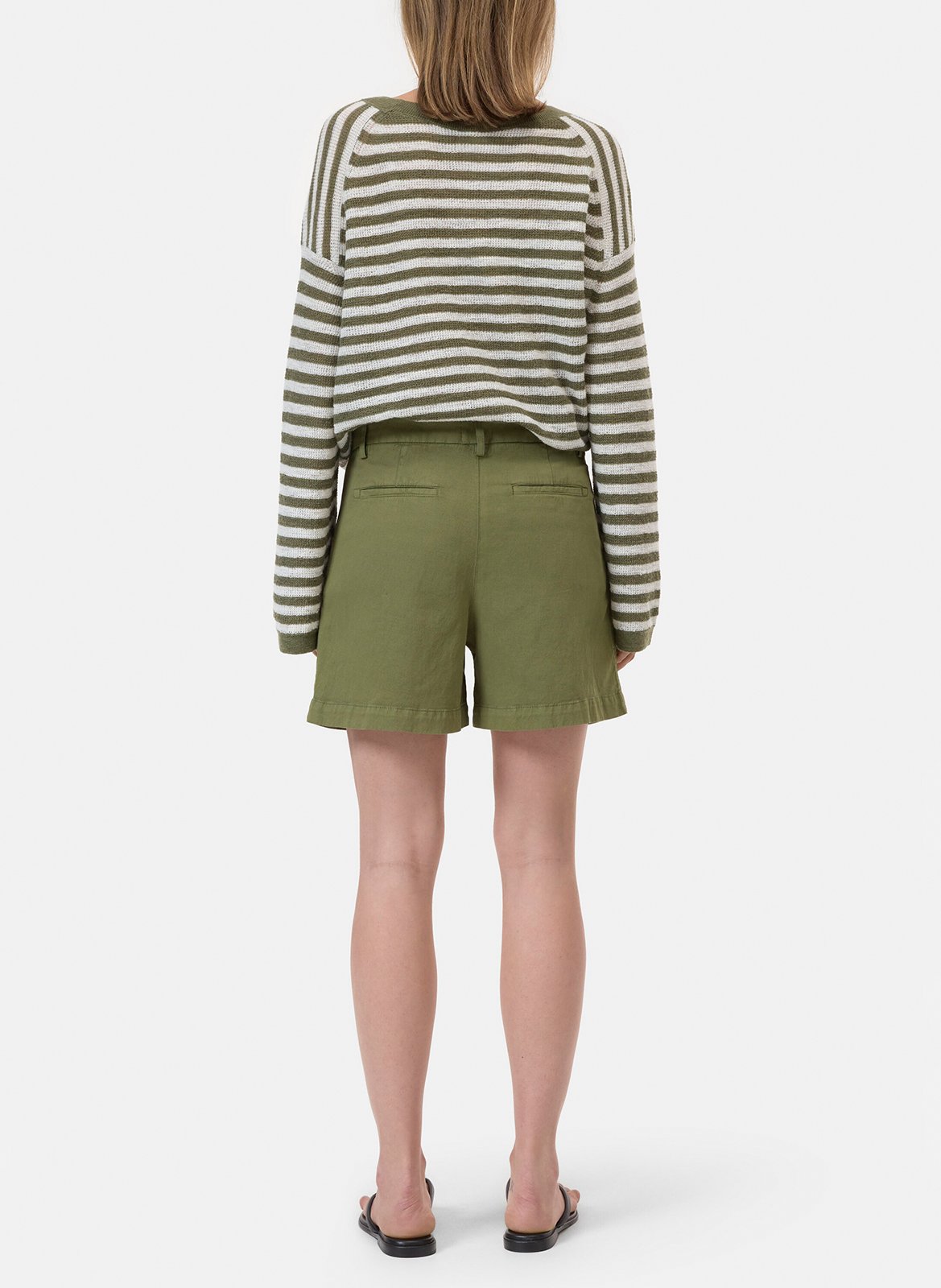 Short large uni plissé CLOSED Vert