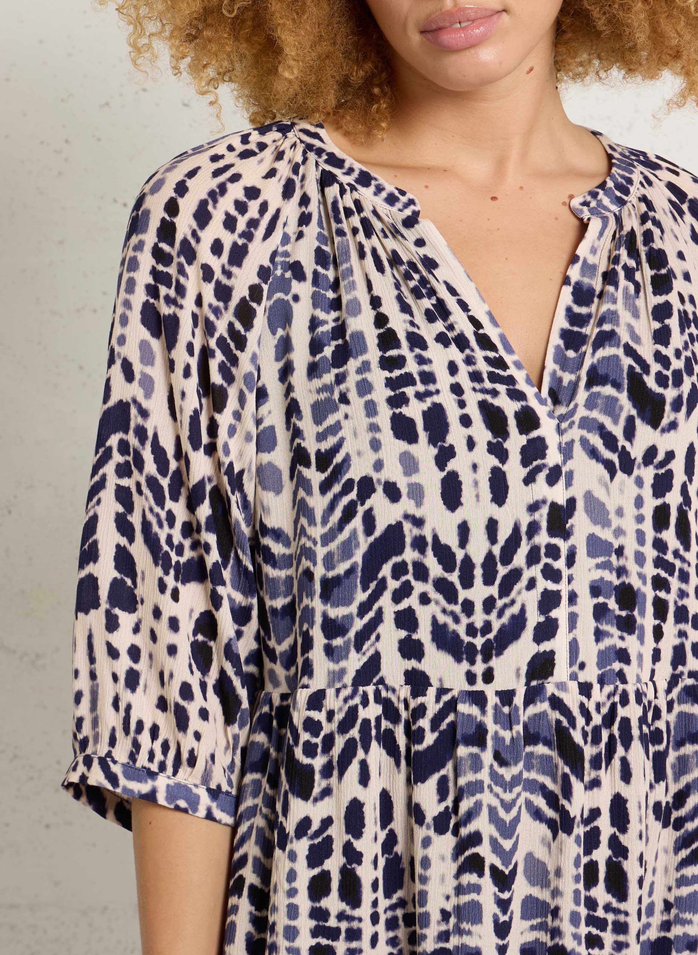 Robe ample imprimée SUD EXPRESS Beige