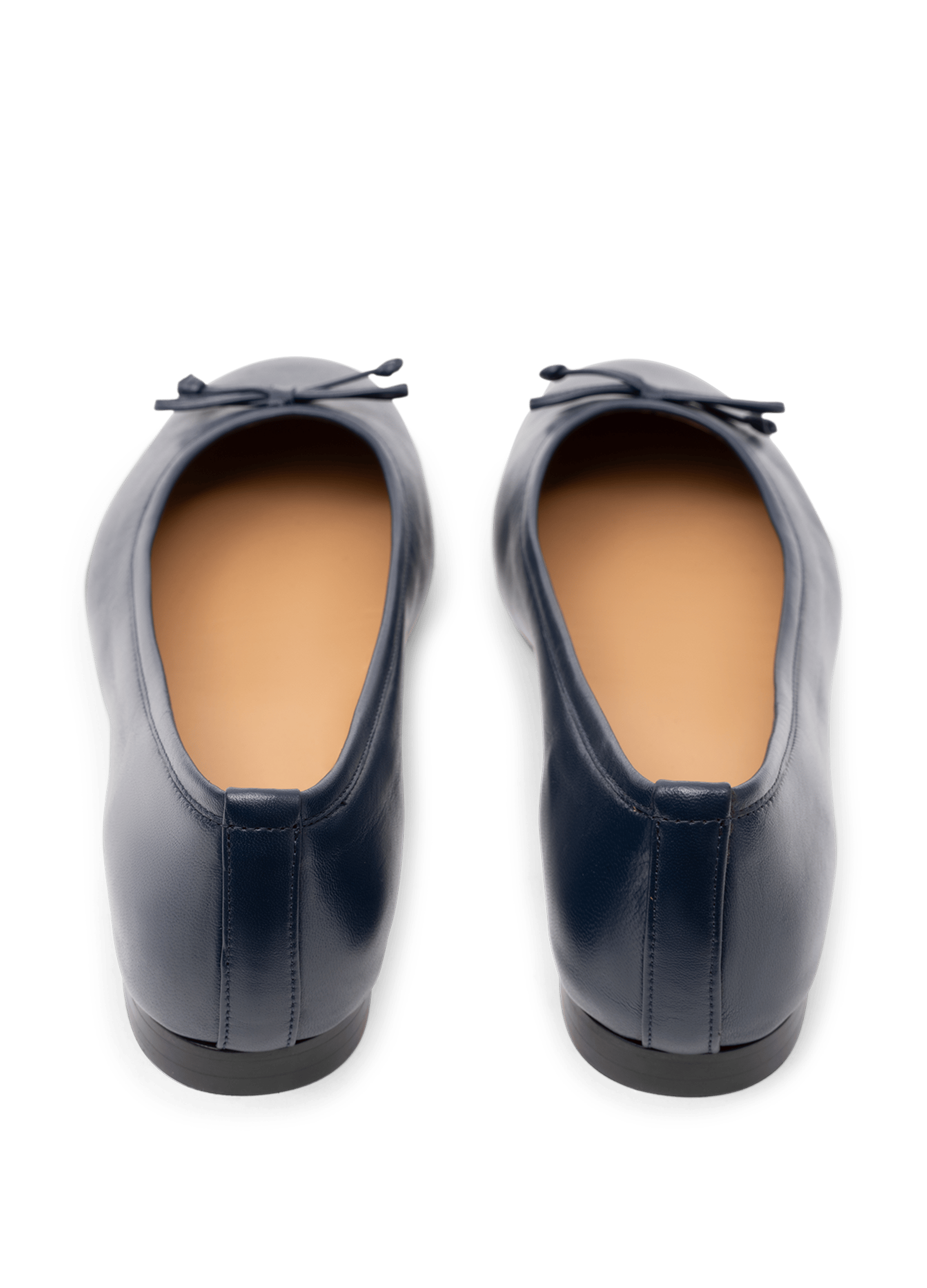 Navy nappa leather ballerina flats - sacchetto PARALLELE PARIS Blue
