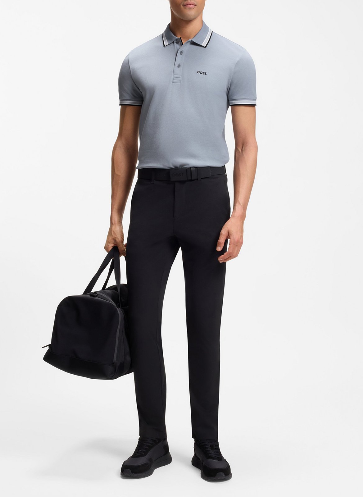 Regular-fit cotton polo shirt Silver