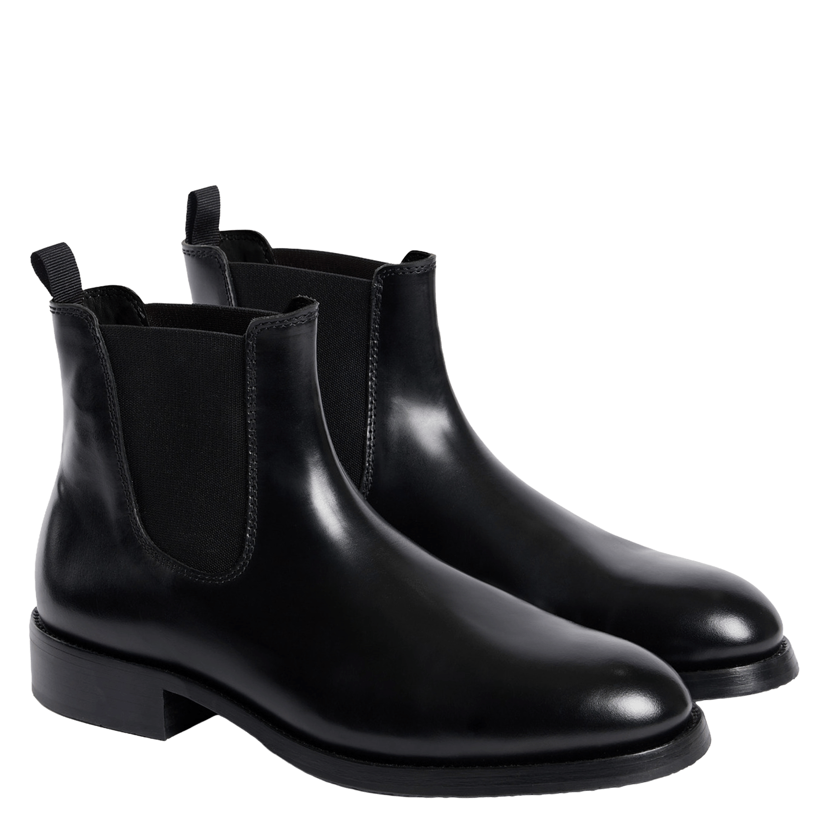 Leather mid-calf boots SANDRO Black